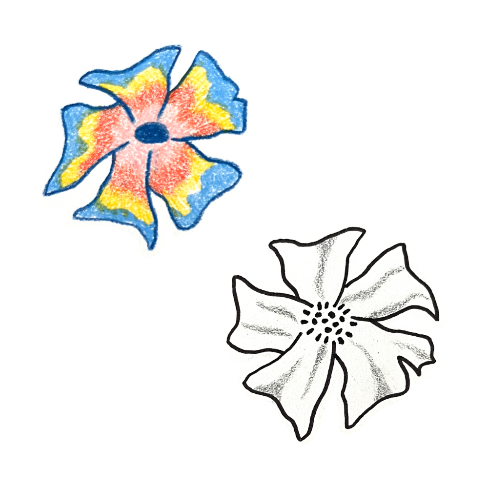 Tie-dye flower // Shaded flower 1.25-1.5" // 1-3 hrs