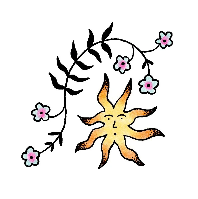 Sun & Flowers 3-3.5" // 3-4.5 hours