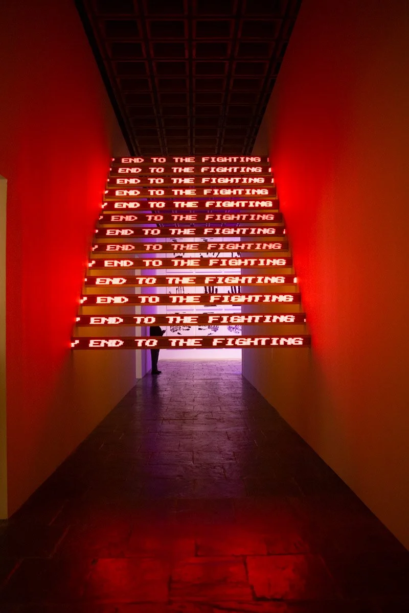  Jenny Holzer opening at Whitney Museum in NYC 