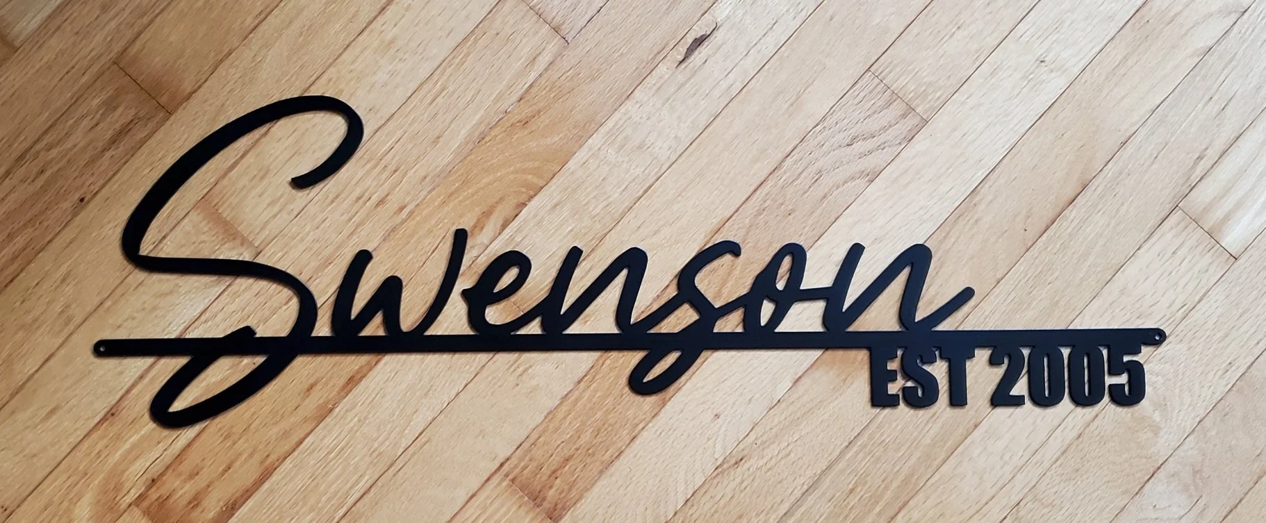 Metal steel name custom sign with black paint by METALgarden
