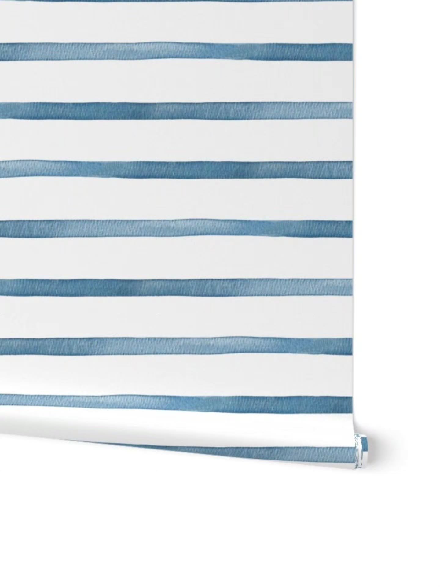 For the modern minimalist. I created these stripes for for my Baby Blue Blooms collection but it's also giving coastal vibes too!