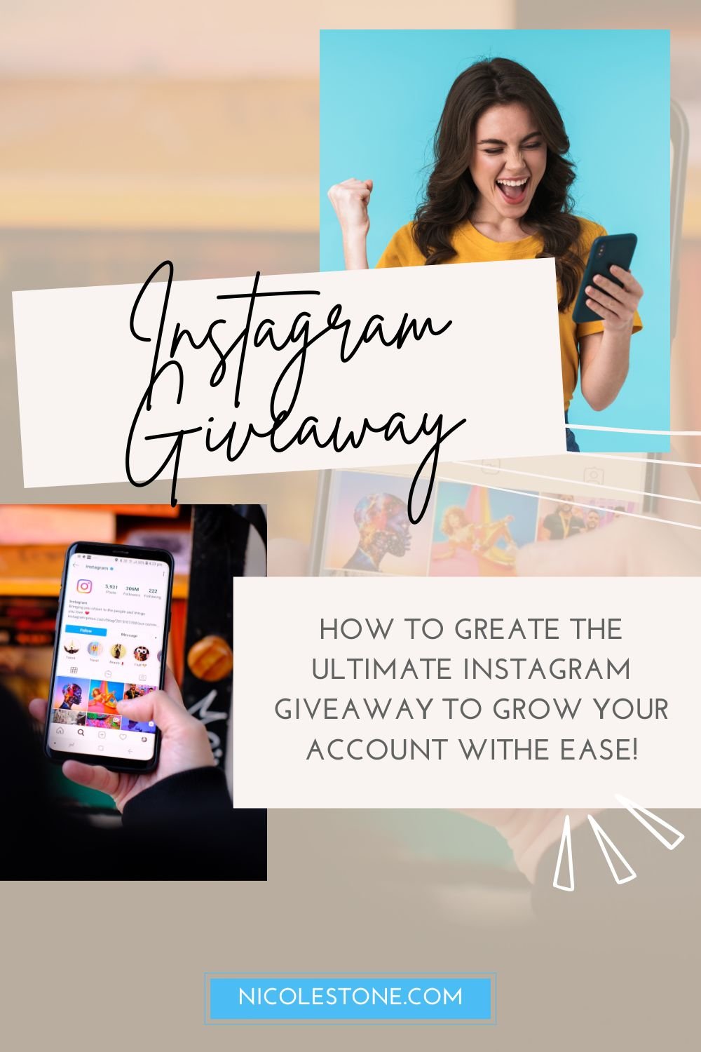 Red Giveaway Online Instagram Post Template
