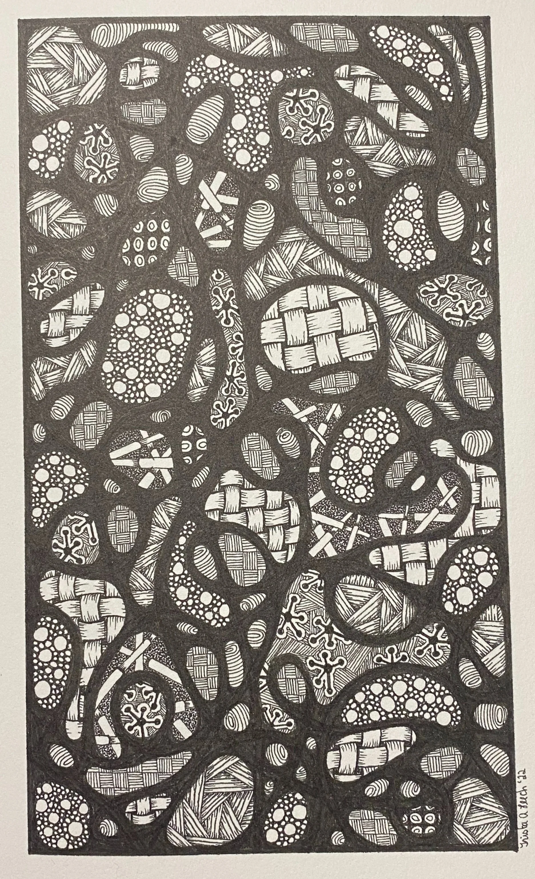 Black Liner / "Busy Busy Busy" / Sketchbook 5"x7"