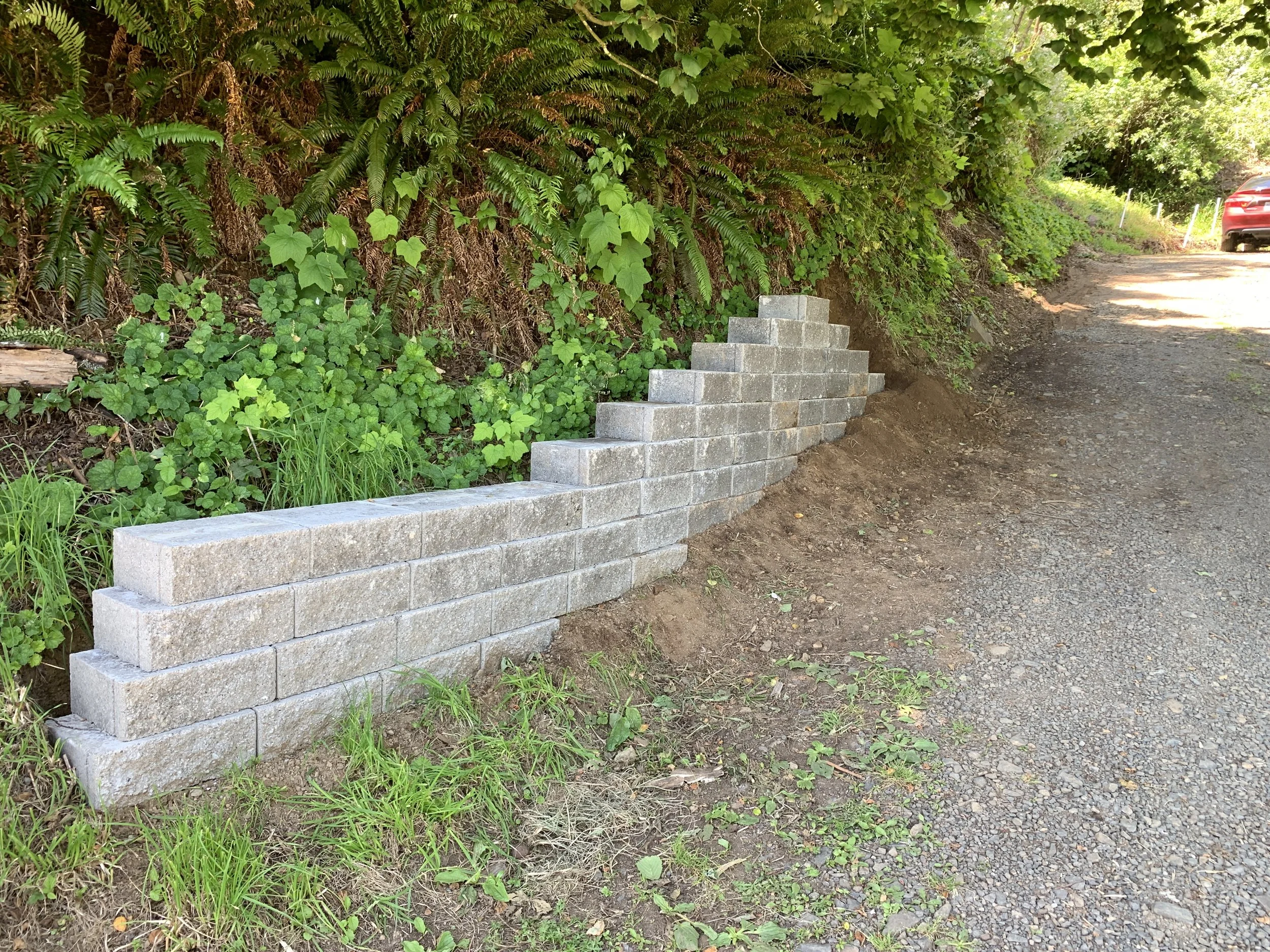 6/24/22 - Driveway Retaining Wall