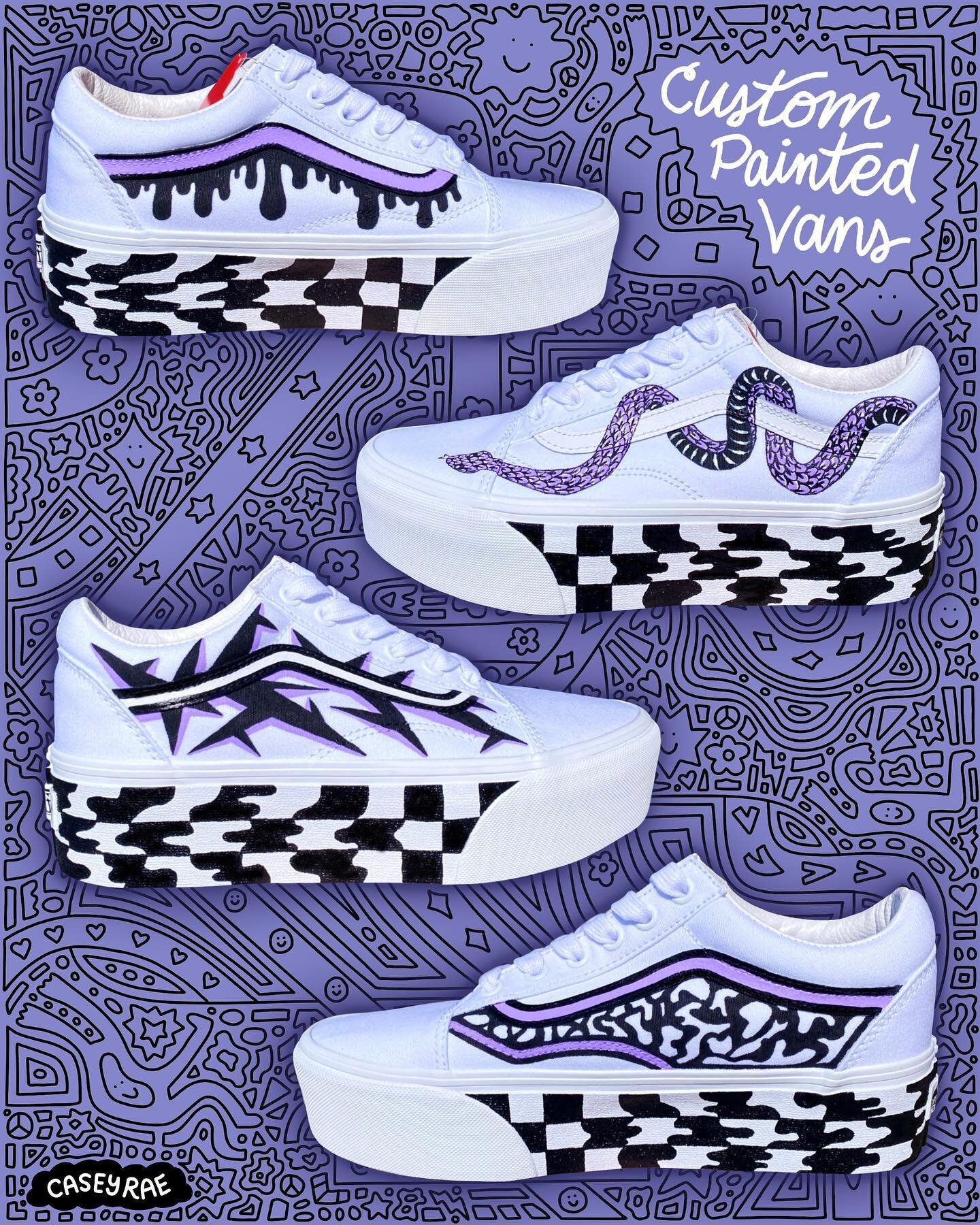 Hand painted @vans commission for @shannon_taylor5 💜✨

#womenofillustration #customvansshoes #customshoes #vans #angelus #angeluspaint