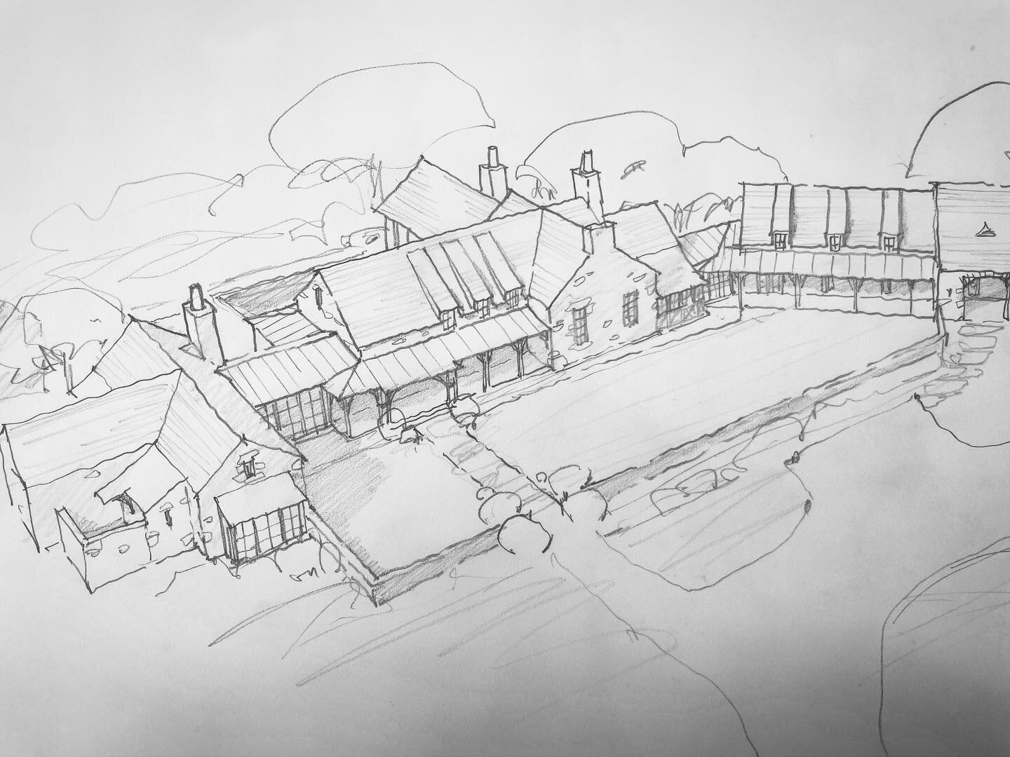 A hilltop #ranchhouse taking shape. A generational narrative with glazed connectors. Amazing #hillcountry views. 

#blancotexas #wimberley #ranch #texashillcountryhomes #hillcountryarchitecture #hillcountryarchitect #texasarchitect #sketch #designske