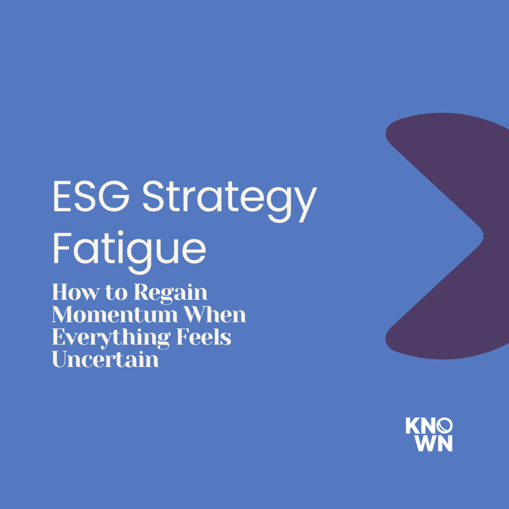 ESG Strategy Fatigue
