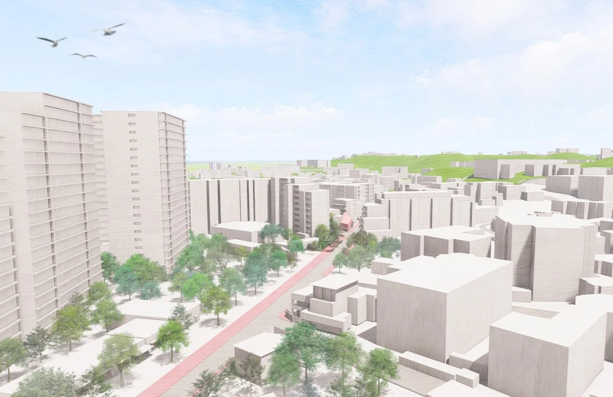 赤い坂道の先の赤い屋根　2025-