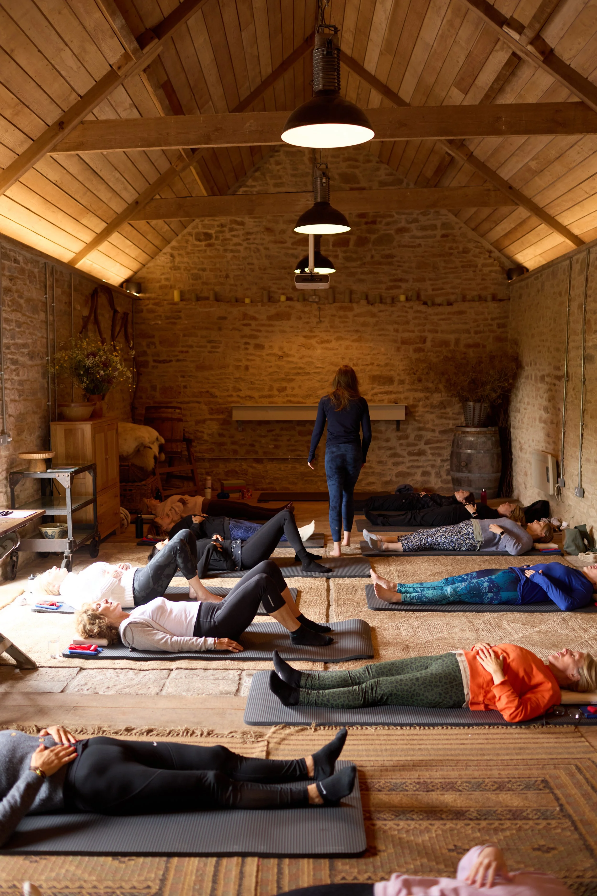 Pilate mat class at the Just Wild Barn