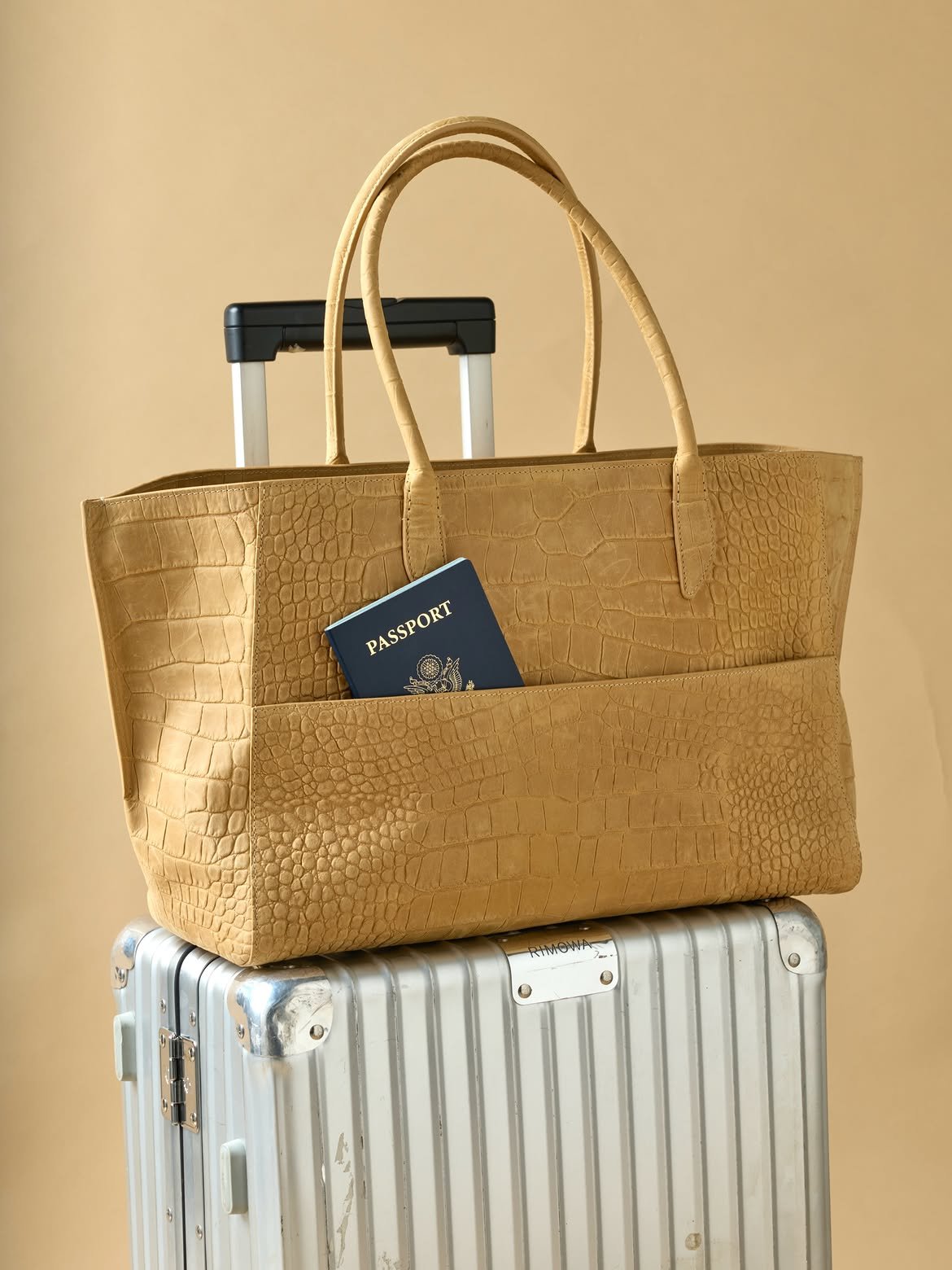 Your perfect travel companion.  The limited edition Chloe Tote in Chai Matte Croc..jpg