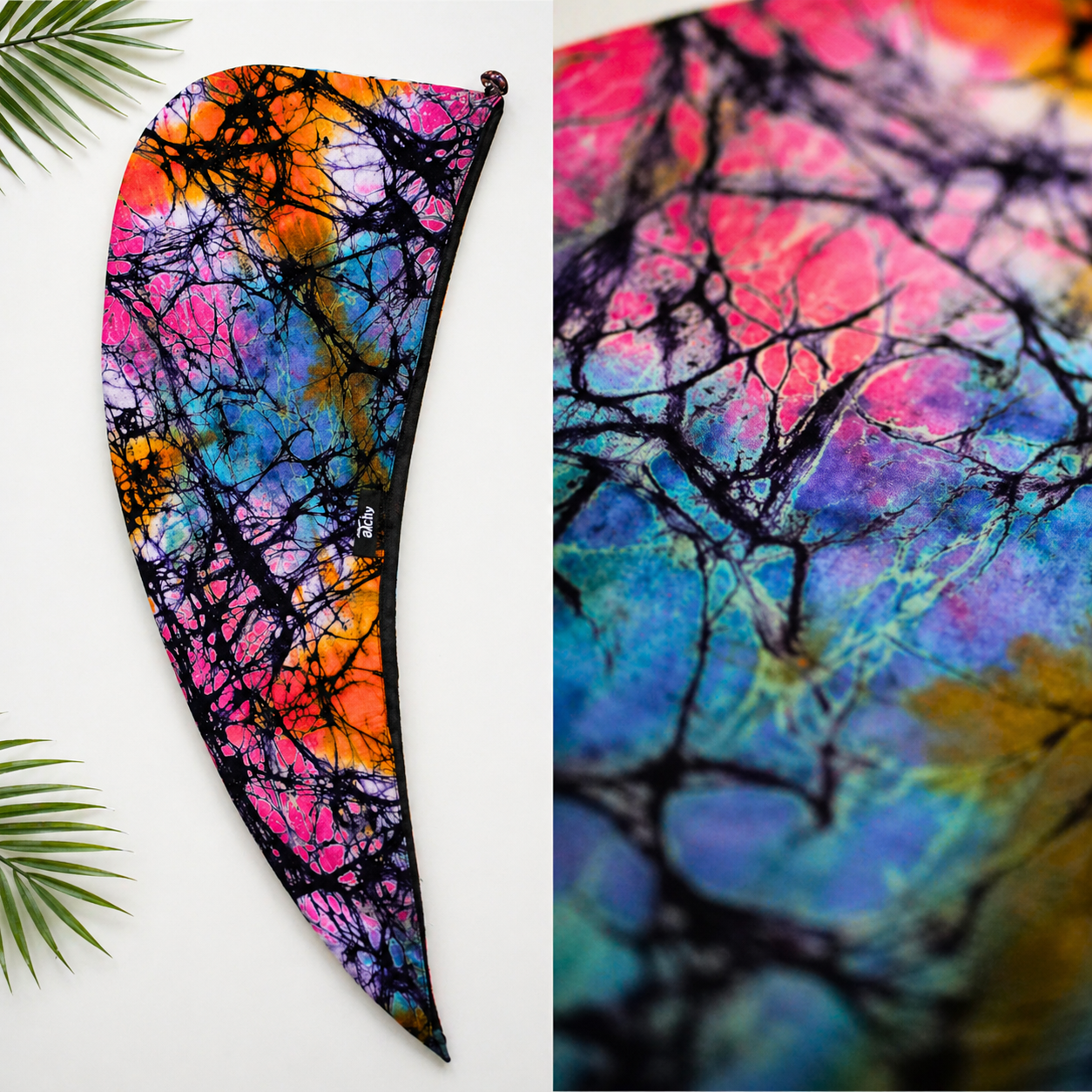 Turban edah satin collection Batik Arc-en-ciel