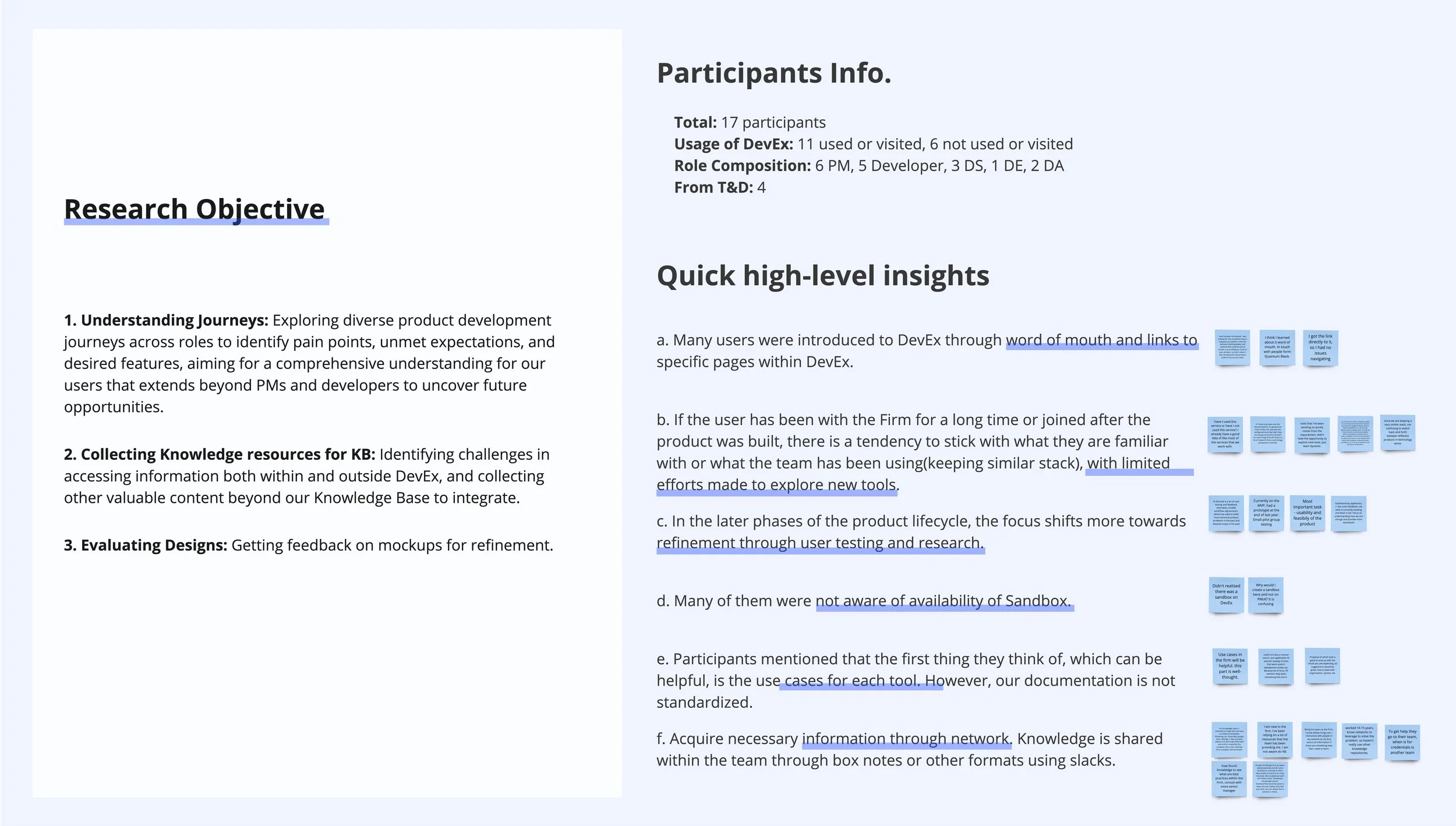 Key insights