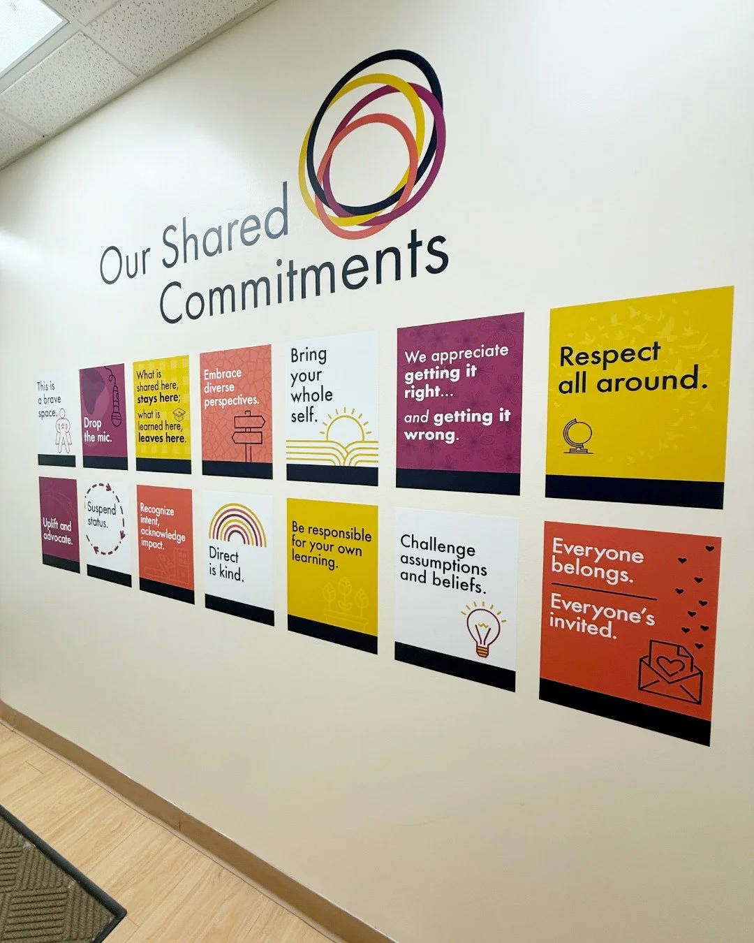 Every word on this wall tells a part of our story. 💛 Our Shared Commitments reflect the values that guide how we learn, work, and grow together. They serve as a daily reminder of what makes our community strong and how we can continue to show up for