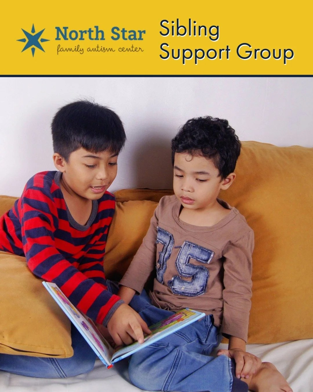 Siblings need support, too. 💙 North Star Family Autism Center is offering a 6-week online sibling support group for brothers and sisters ages 7&ndash;16, starting February 18. Led by Dr. Amanda Austin, this group allows siblings of individuals with 