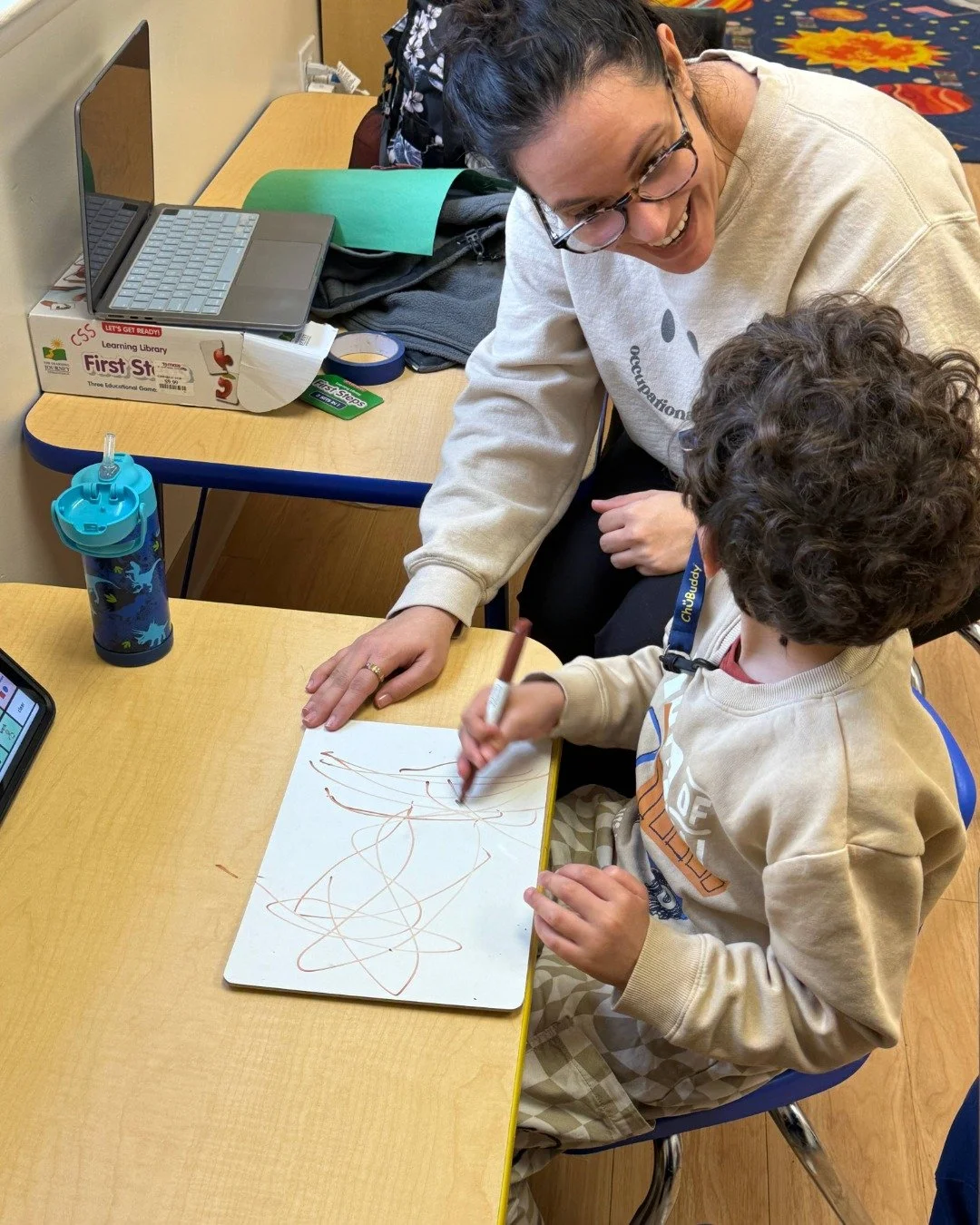 Occupational Therapy Month is the perfect time to recognize the role OT plays in the day-to-day experiences of our learners. 💛 OT shows up in the small moments that make a difference, like helping learners build independence and take on daily routin