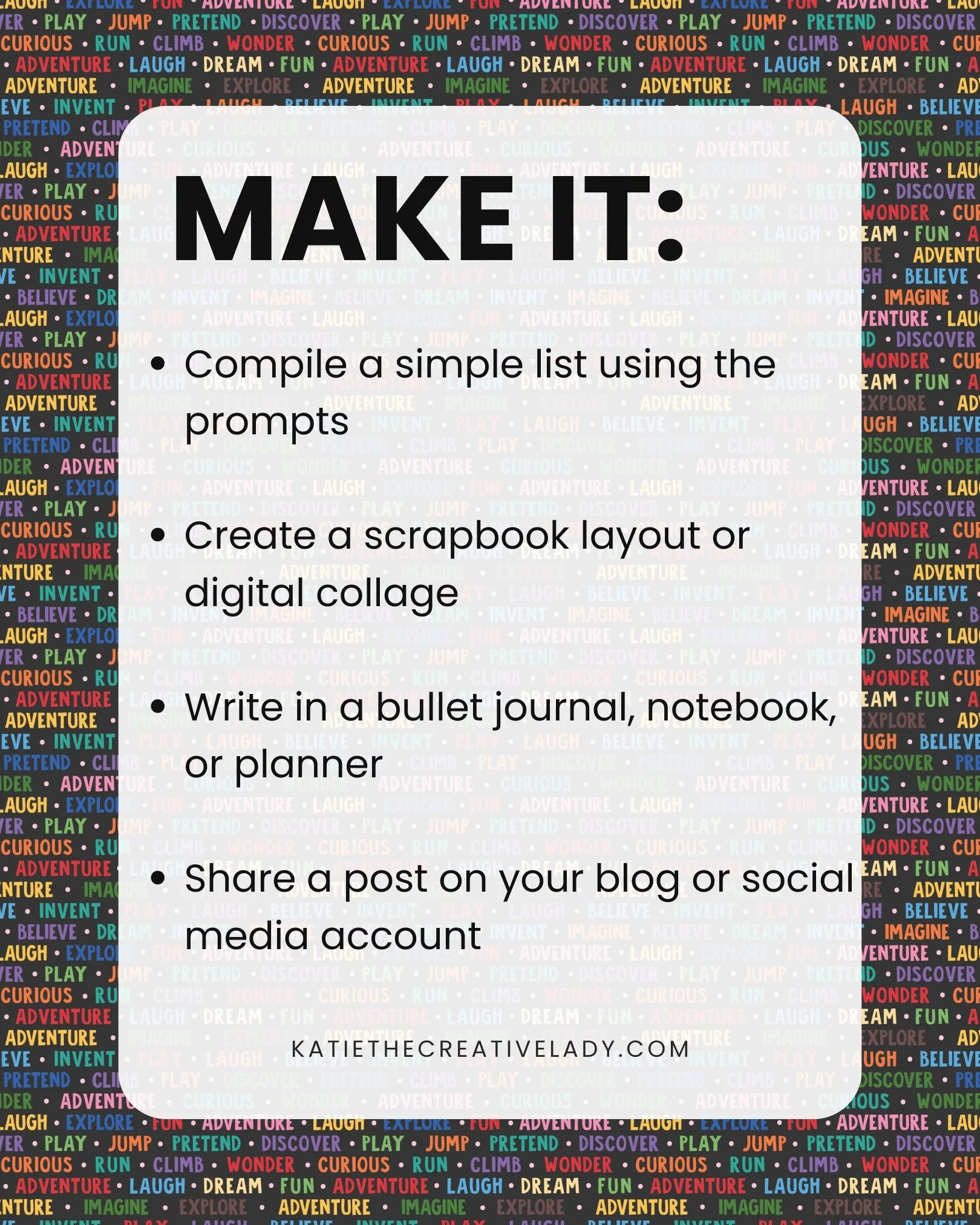 July memory roundup creation ideas, including making a list, scrapbook layout, digital collage, journal entry, blog post, or social media post.