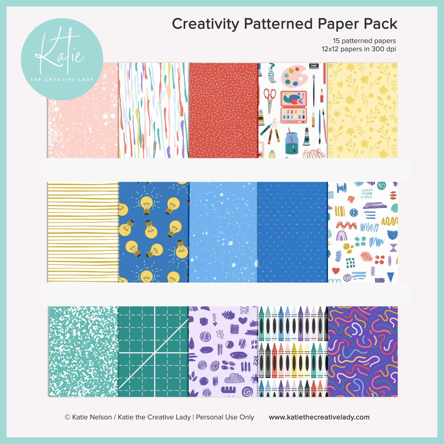 Creativity Patterned Paper Pack | 12x12