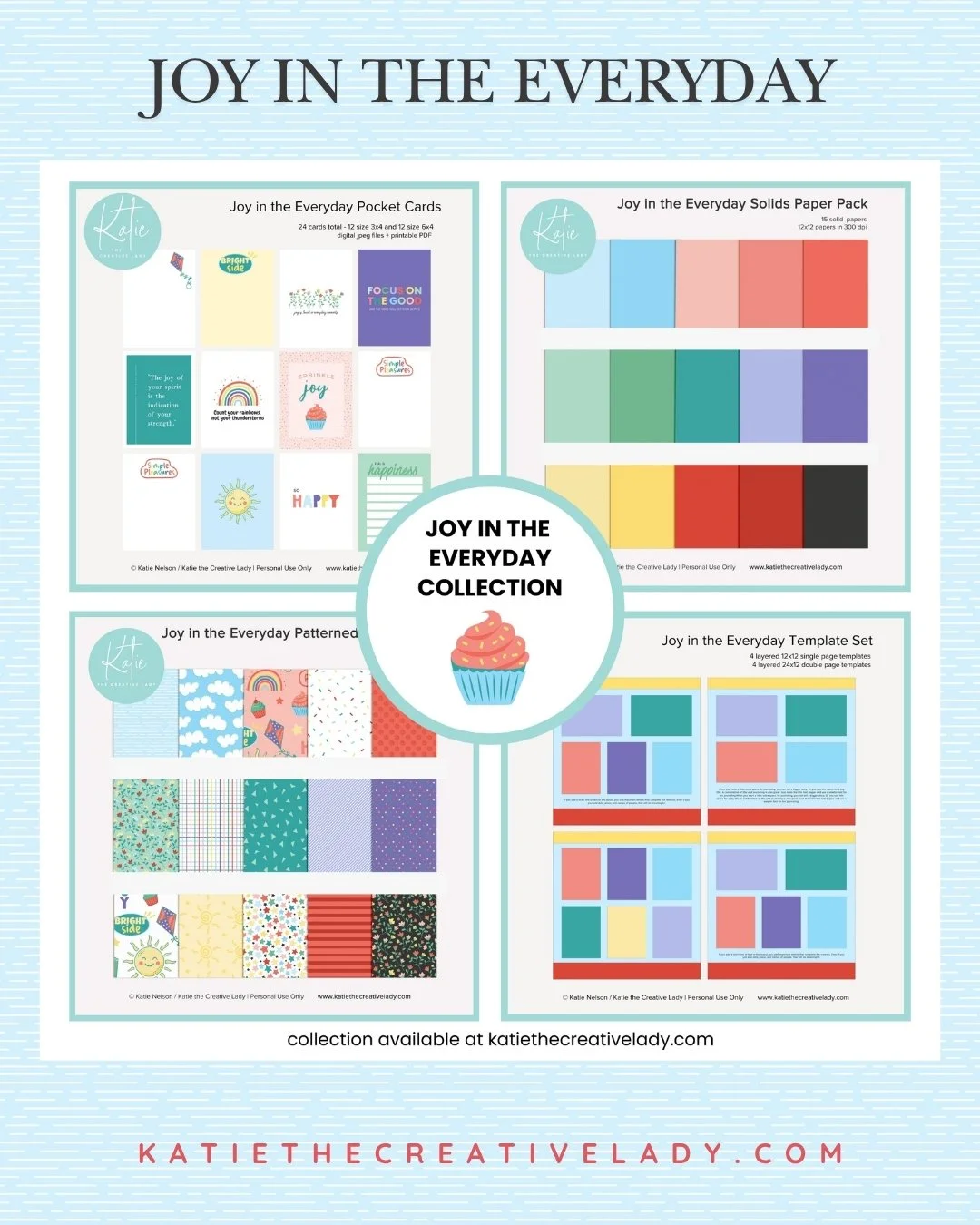 preview images of Joy in the Everyday digital scrapbooking collection