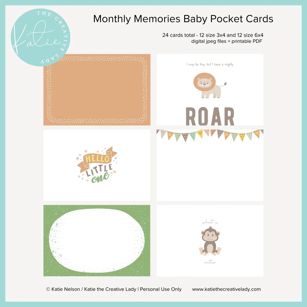 Baby Pocket Cards — Katie the Creative Lady