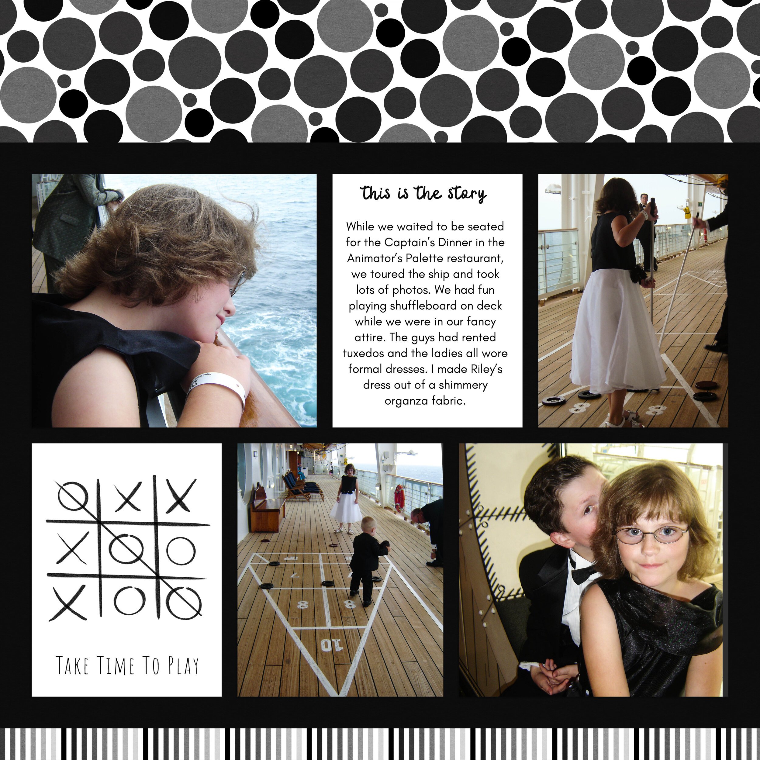 Layout by Katie. Black &amp; White template, papers, and pocket cards