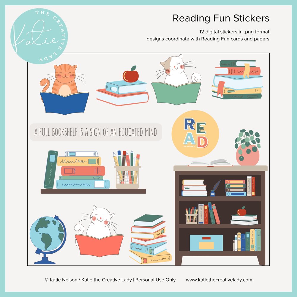 Reading Fun Digital Stickers — Katie the Creative Lady