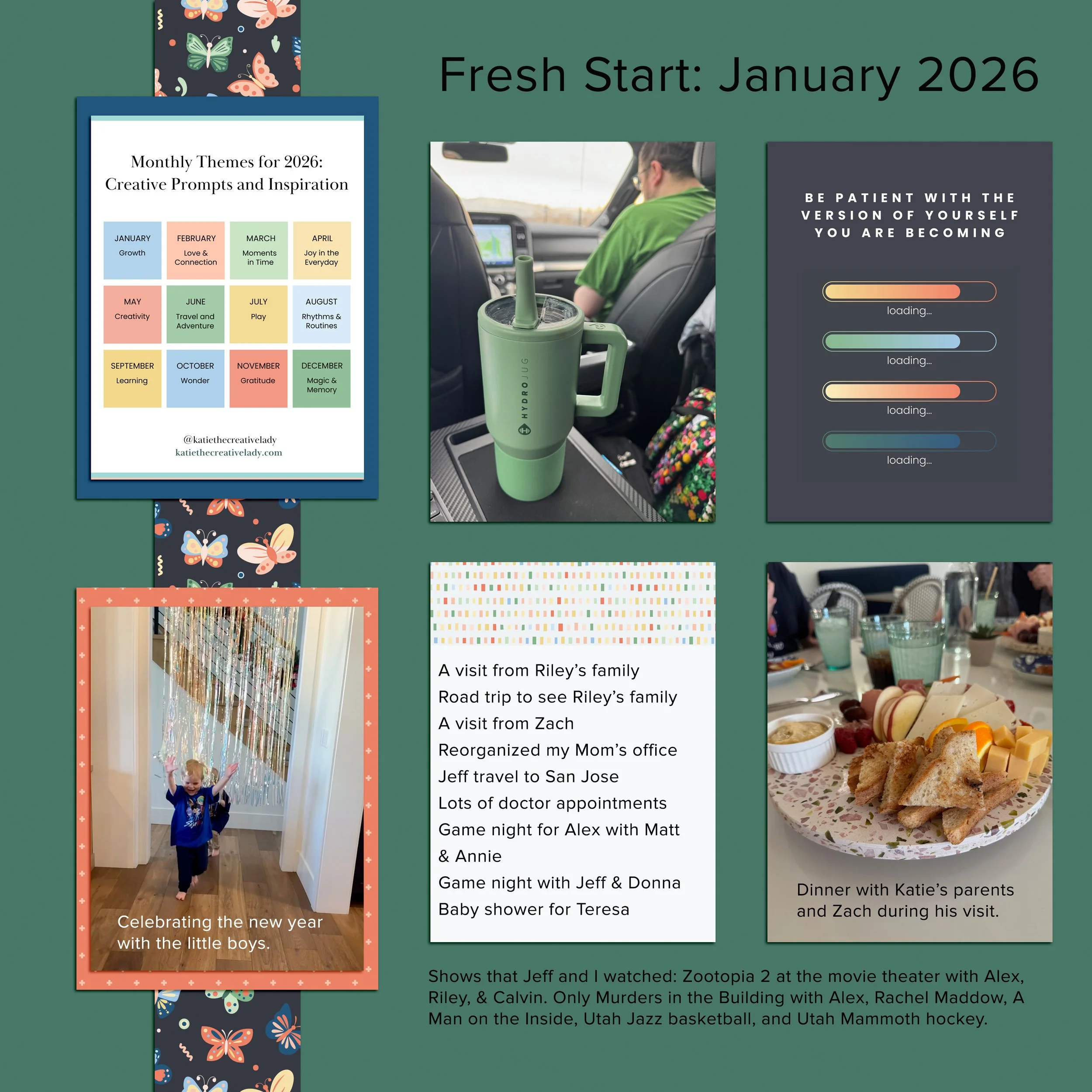 January Roundup Layouts: Documenting Growth and Fresh Starts