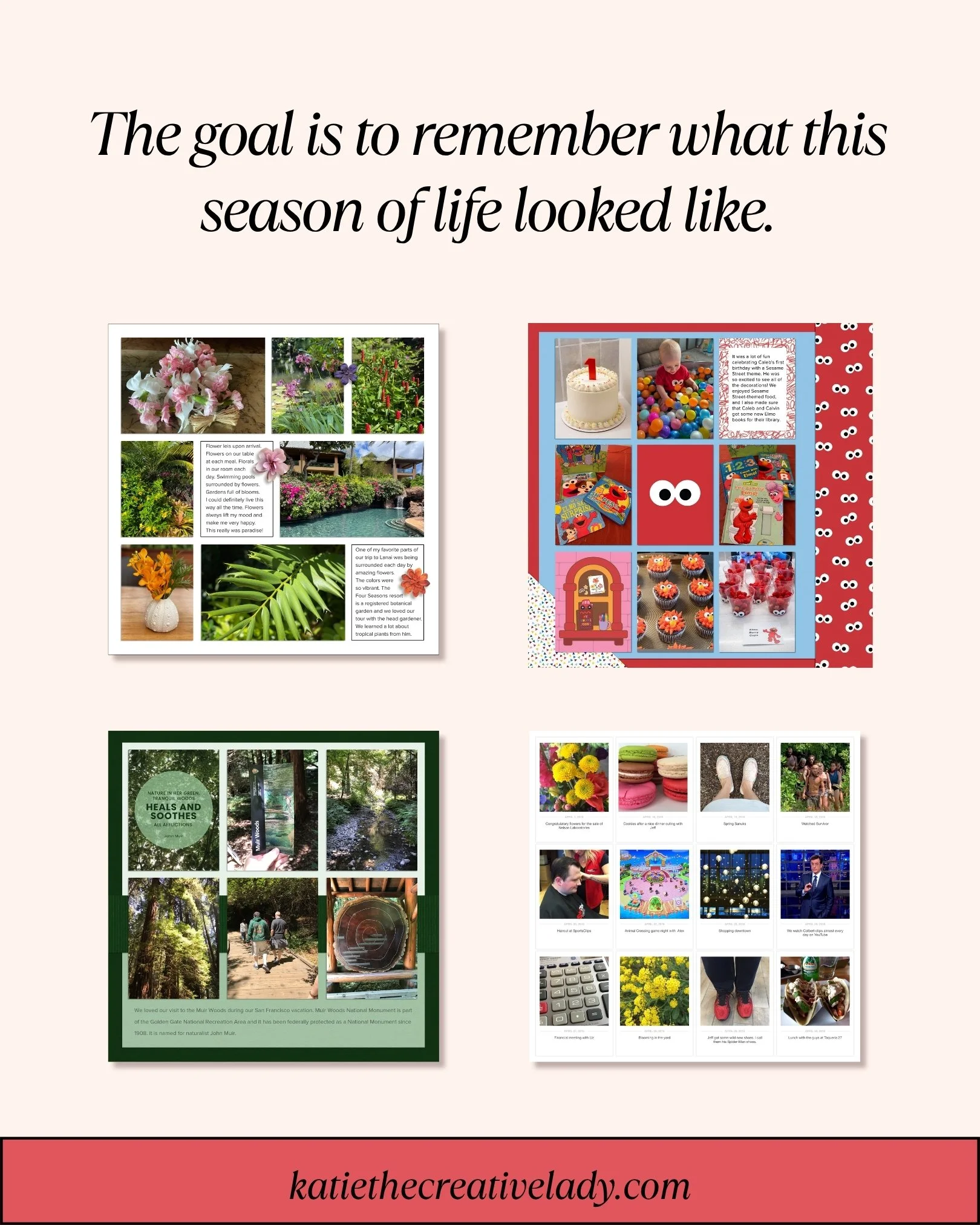 graphic with scrapbook pages that show everyday life
