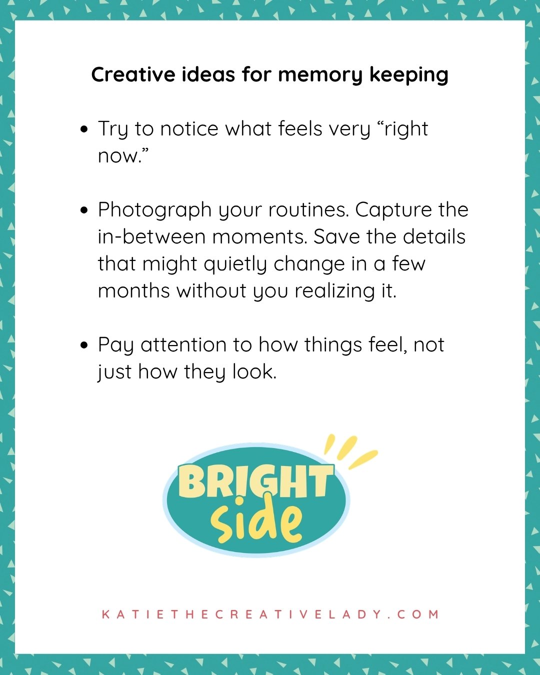 A list of creative ideas for memory keeping in the month of April
