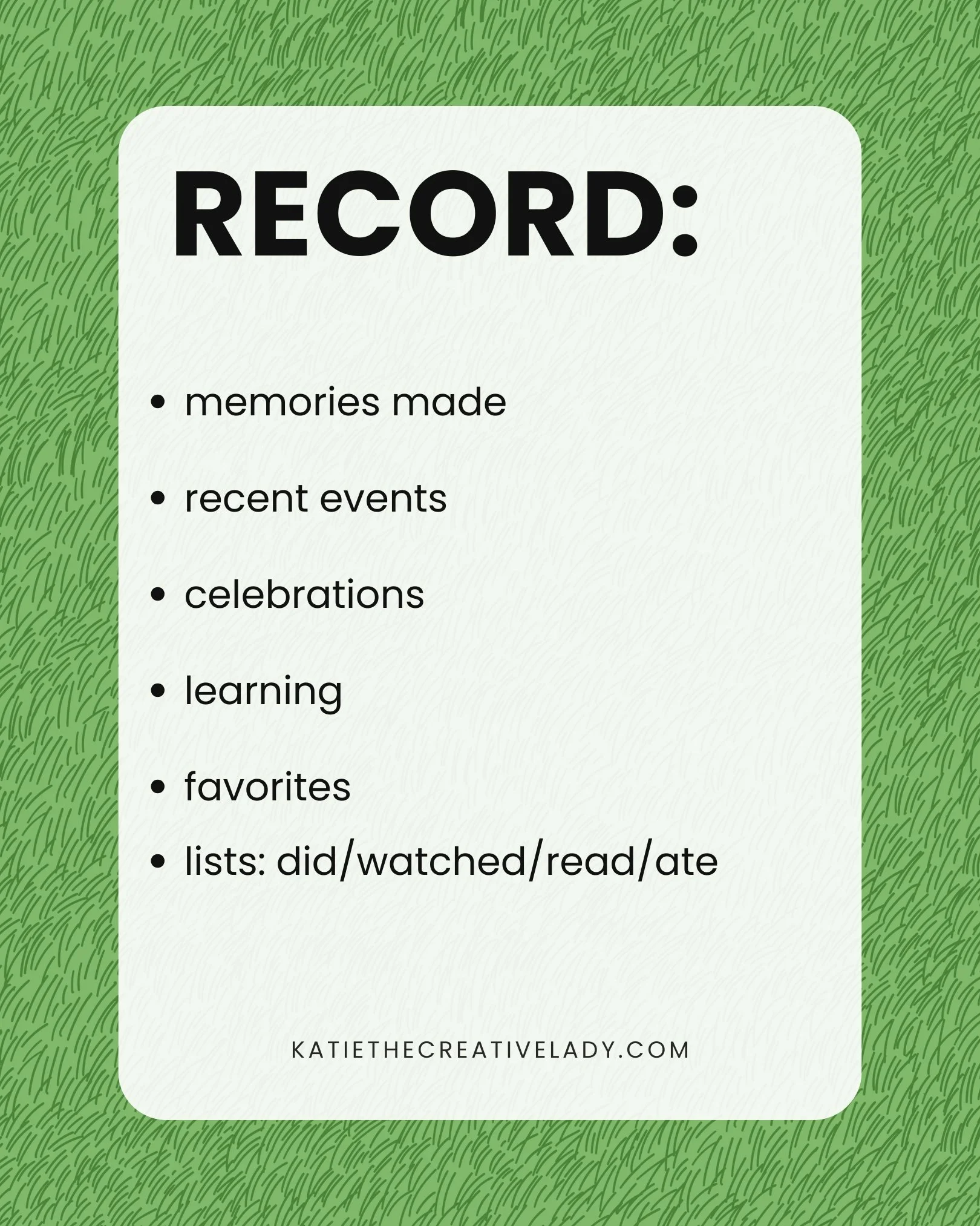 July memory roundup recording checklist with prompts for memories, recent events, celebrations, learning, favorites, and lists of things done, watched, read, and eaten.