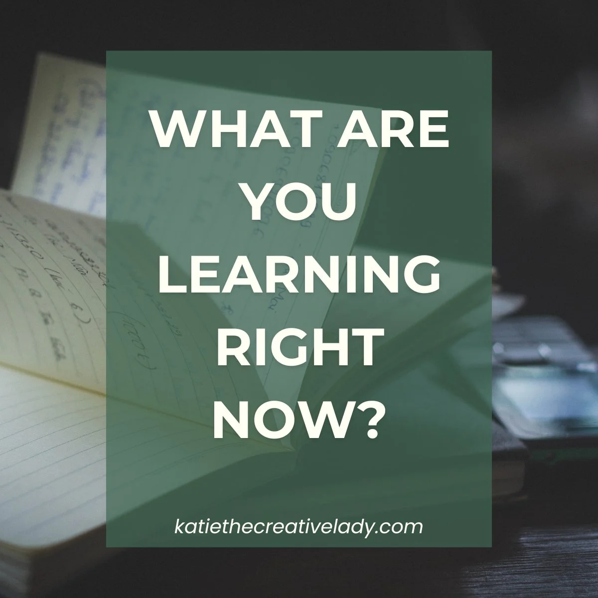 What Are You Learning Right Now?