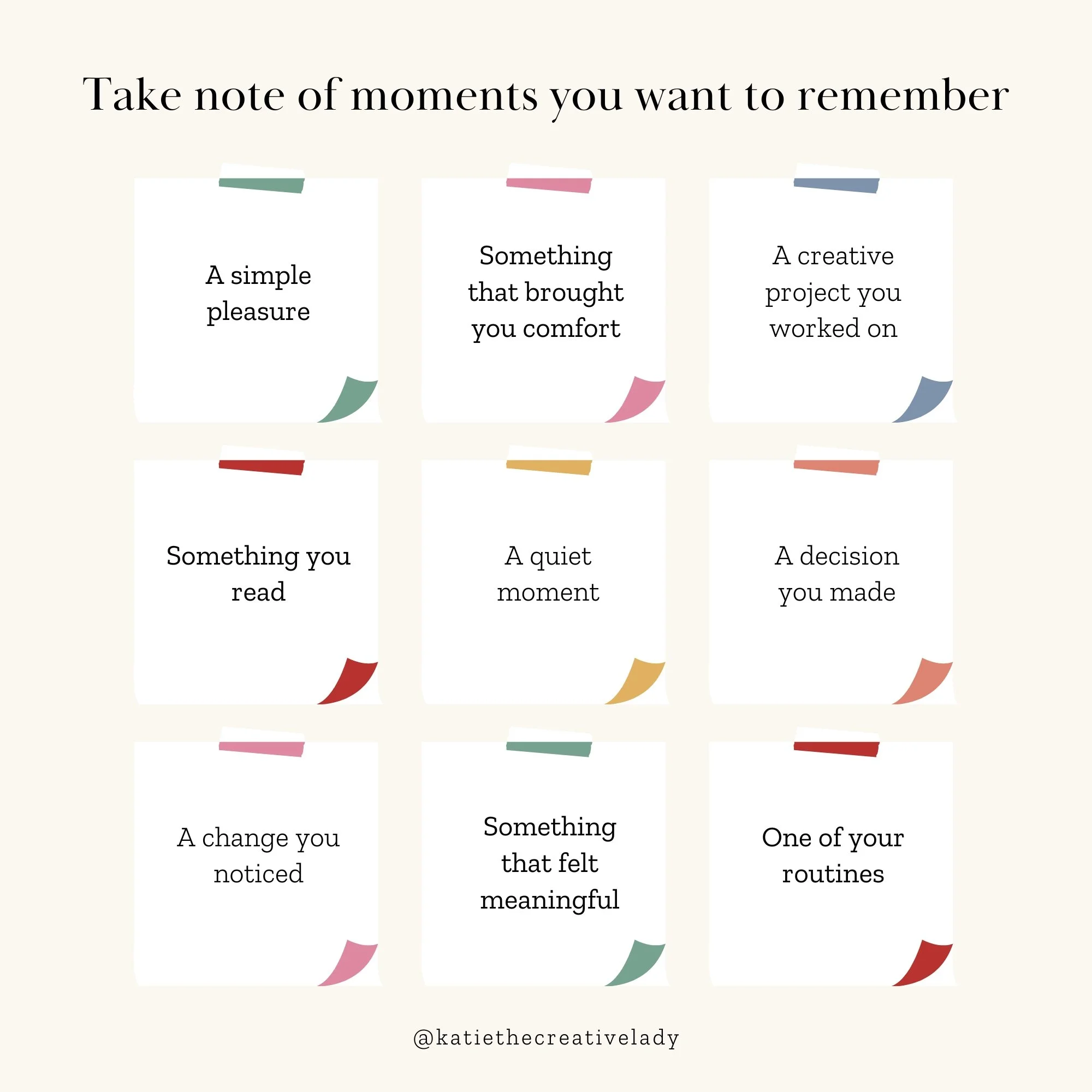 List of moments to remember when preparing for your month-end roundup