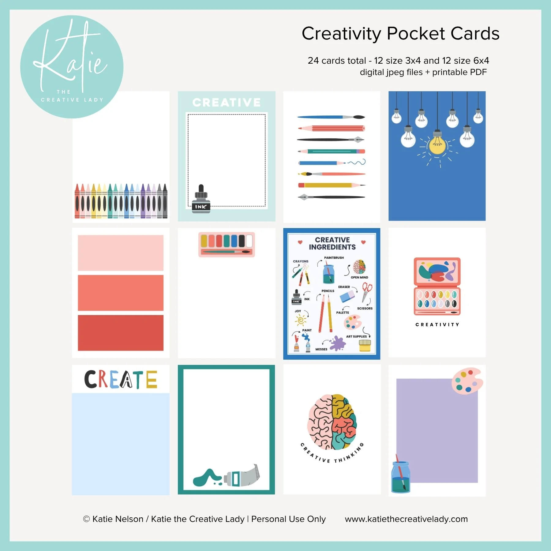 Creativity Pocket Cards | 3x4 + 4x6