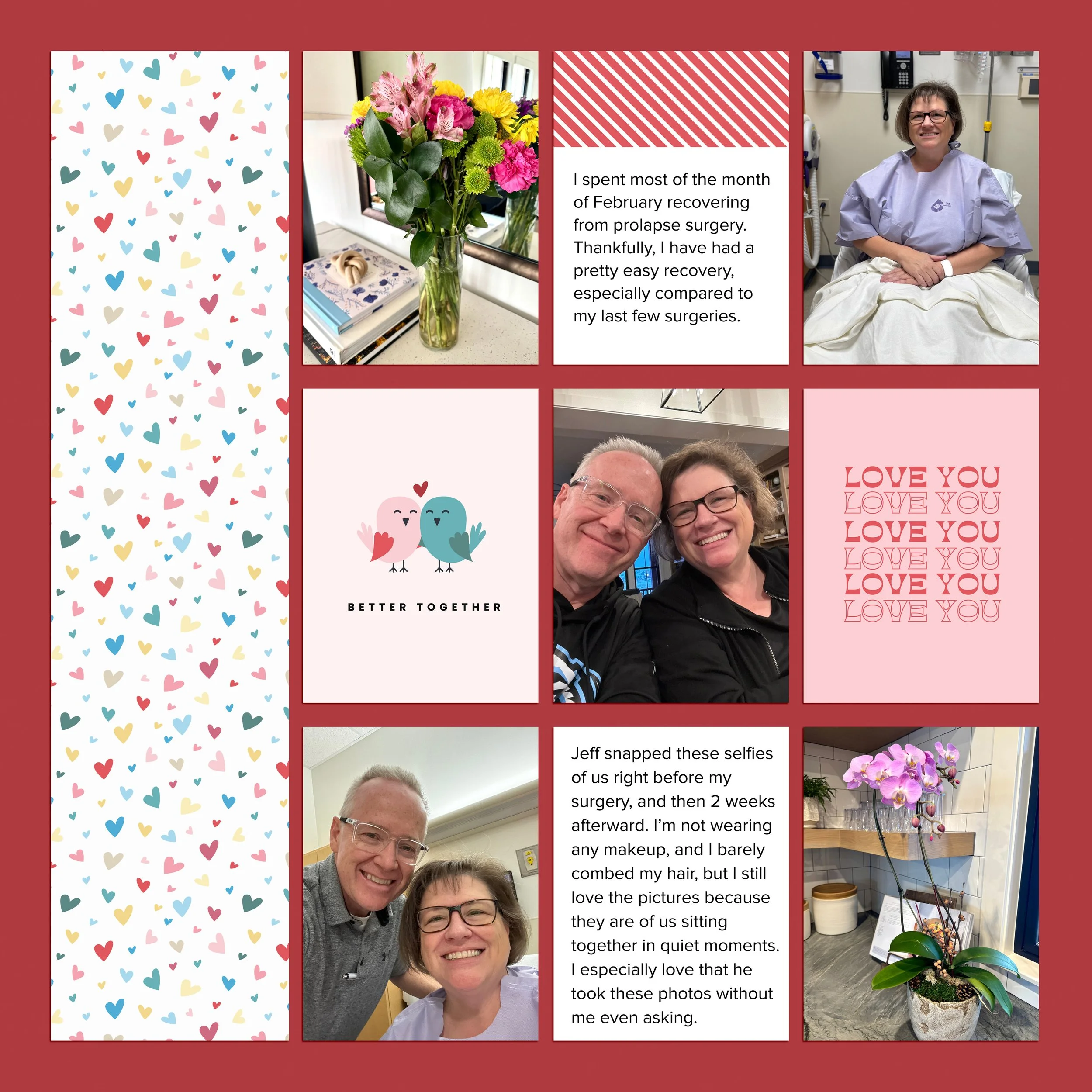 February 2026 roundup scrapbook layout documenting love and connection