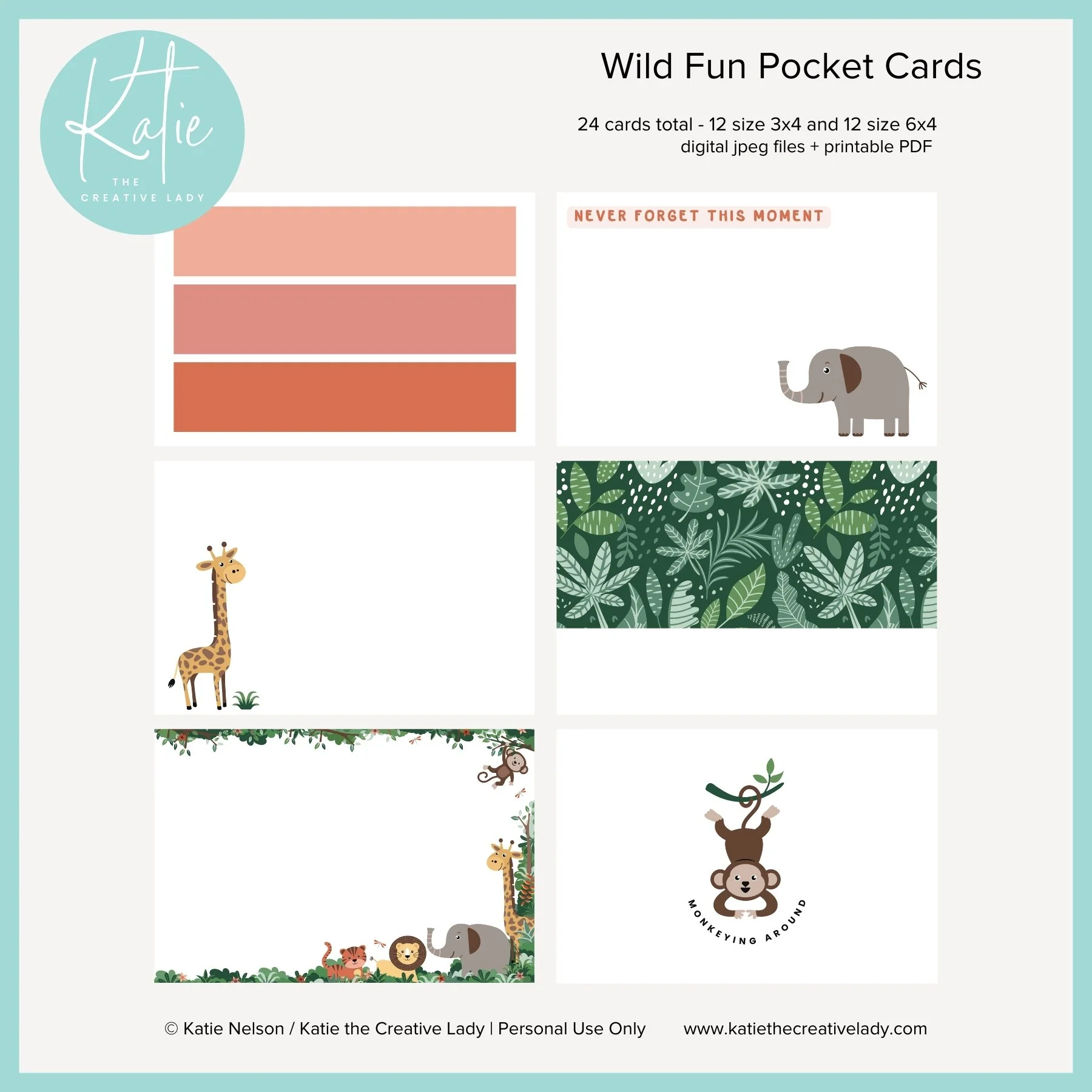 Wild Fun jungle 4x6 pocket cards preview 2.jpg