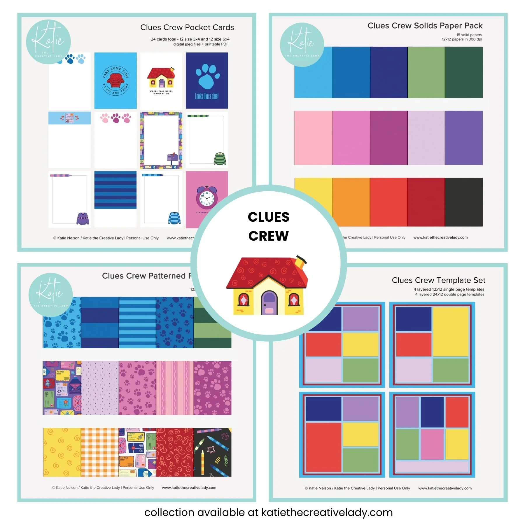 Clues Crew Big Bundle | Pocket Cards + Templates + Paper Packs