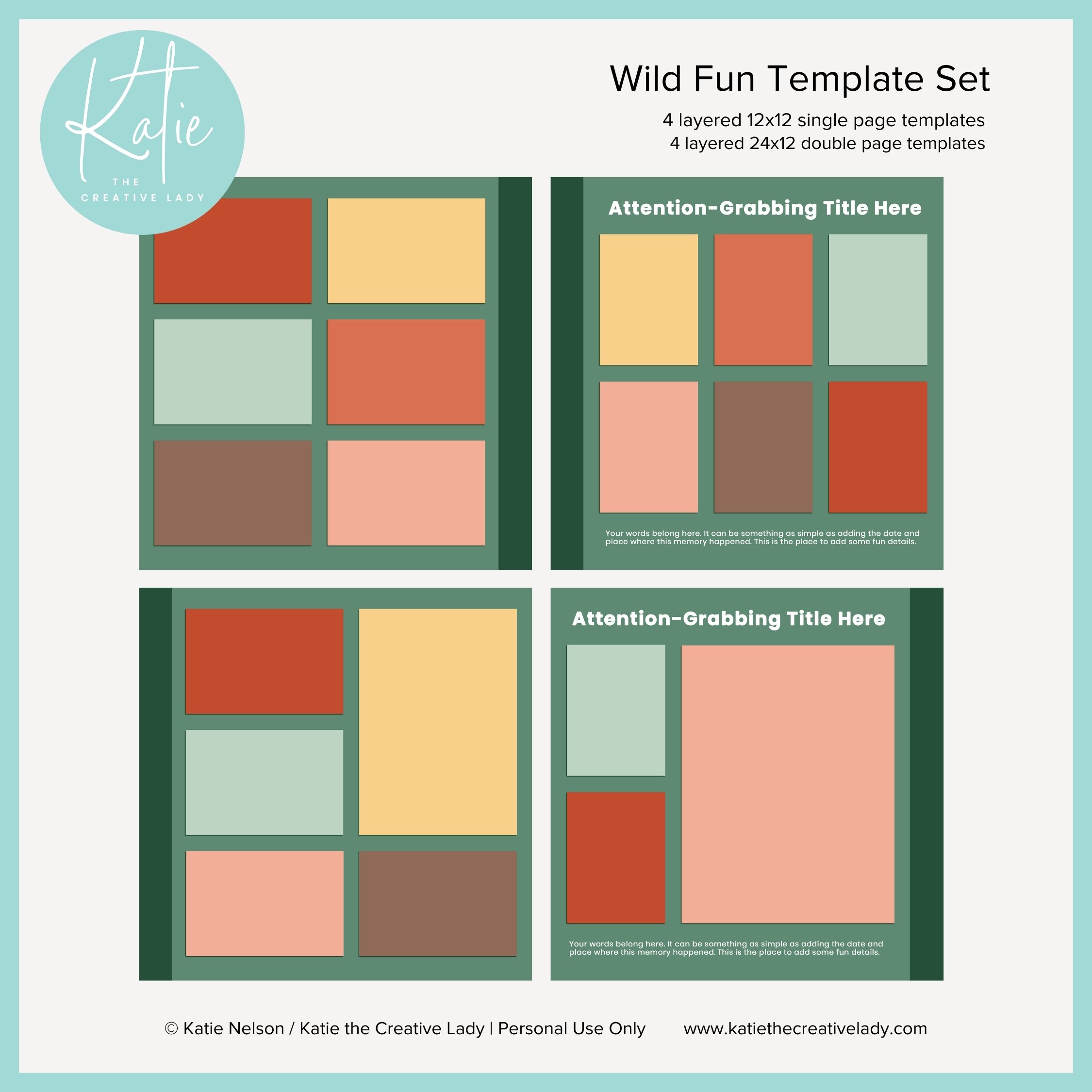 Wild Fun jungle template preview 12x12 24x12.jpg