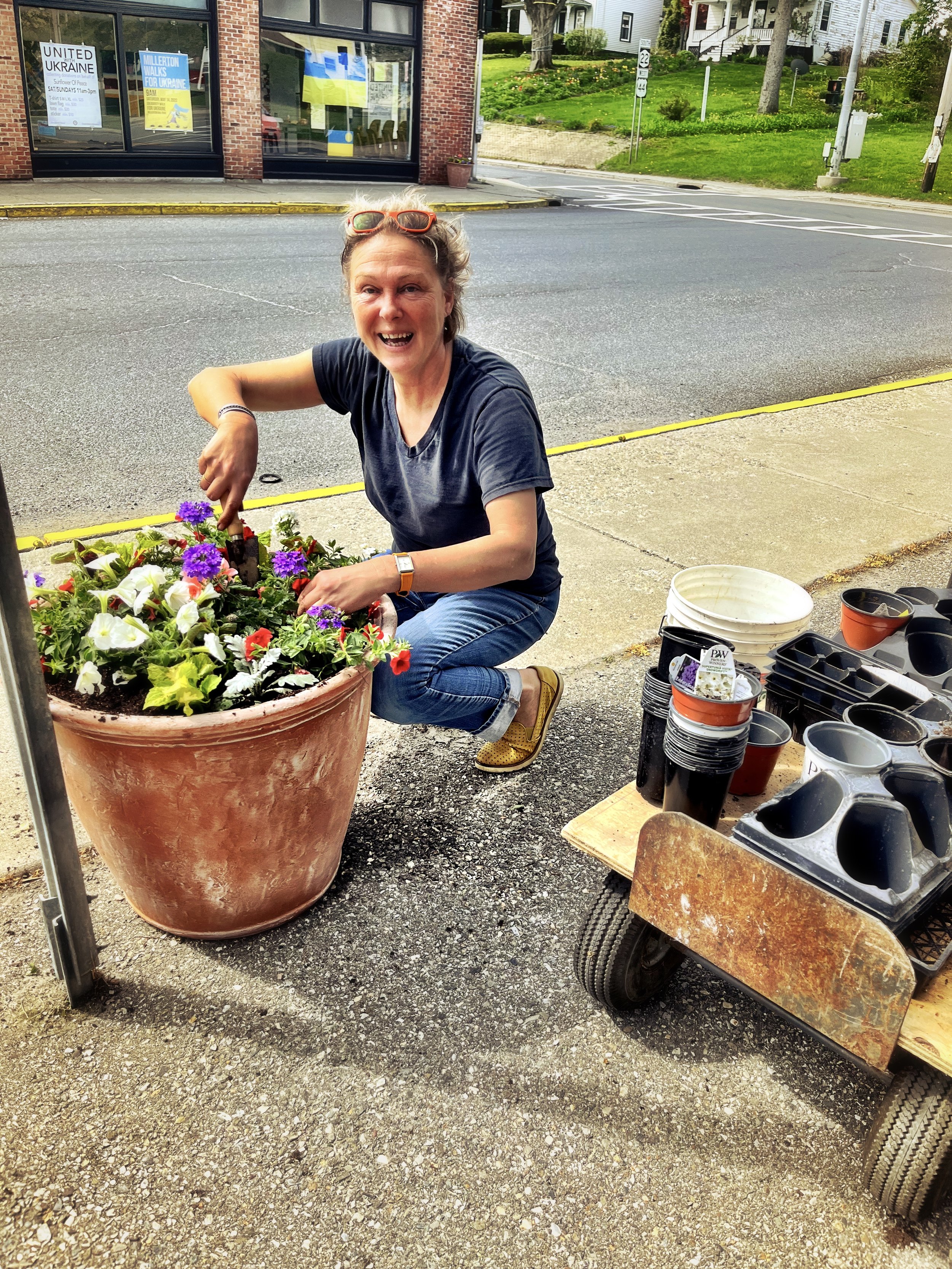 Townscape plantings in Millerton, NY
