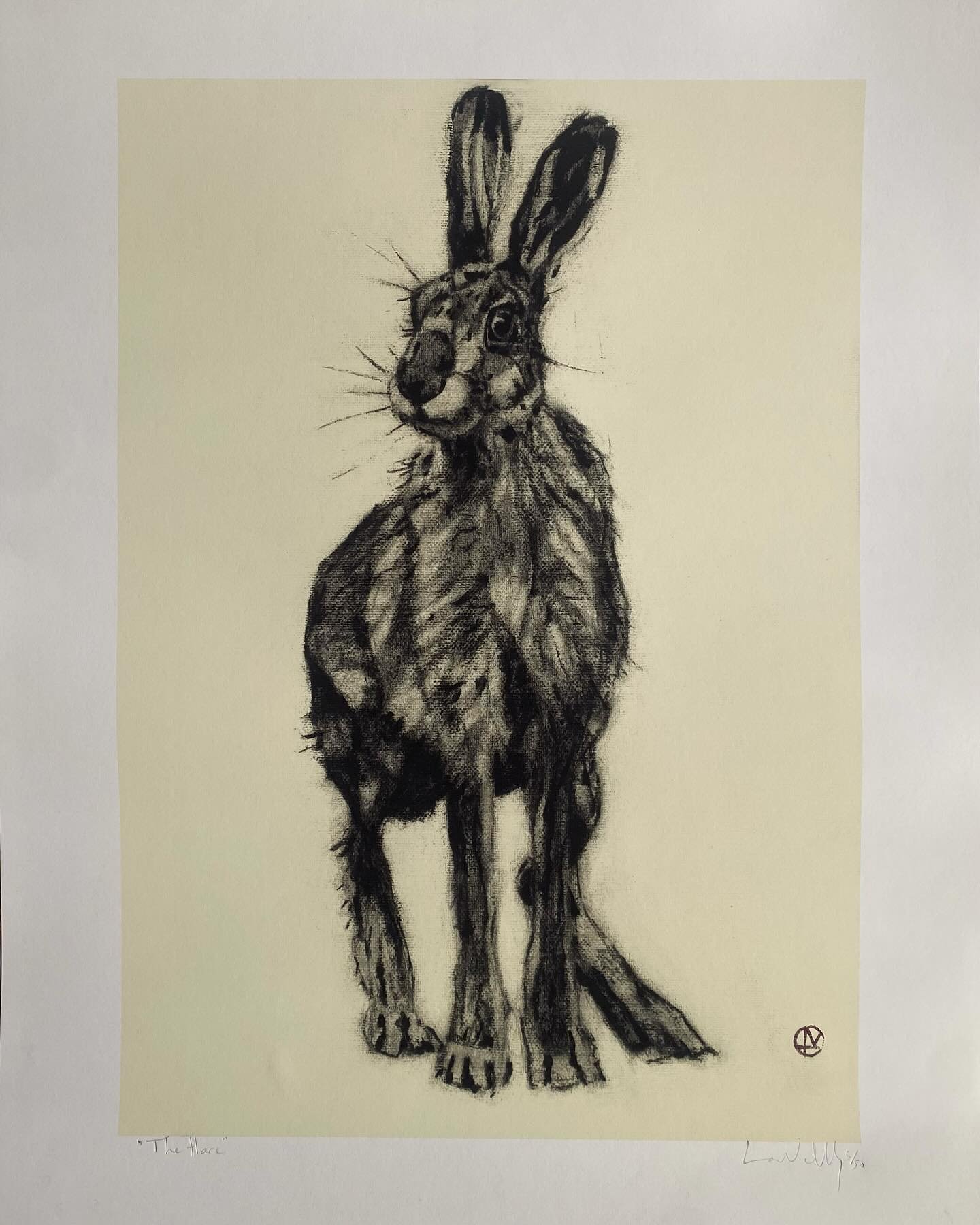 Print of &lsquo;The Hare&rsquo; off to a new home. These prints are all signed and numbered. #hare #fineartprints #artprint #limitededition