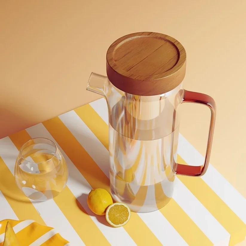 Carafe filtrante en verre écologique 1,5L