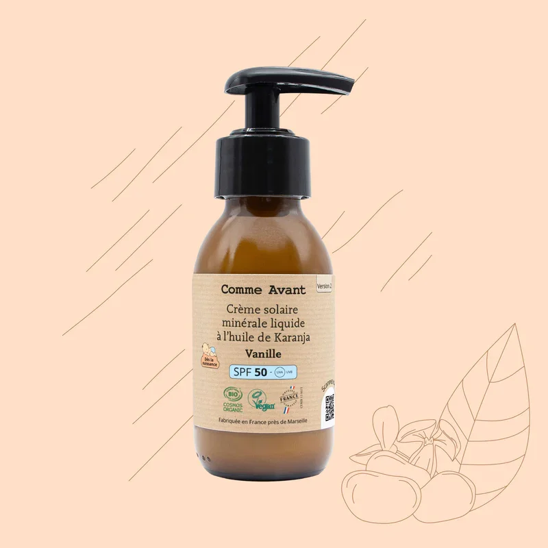 Crème Solaire liquide SPF 50 COMME AVANT