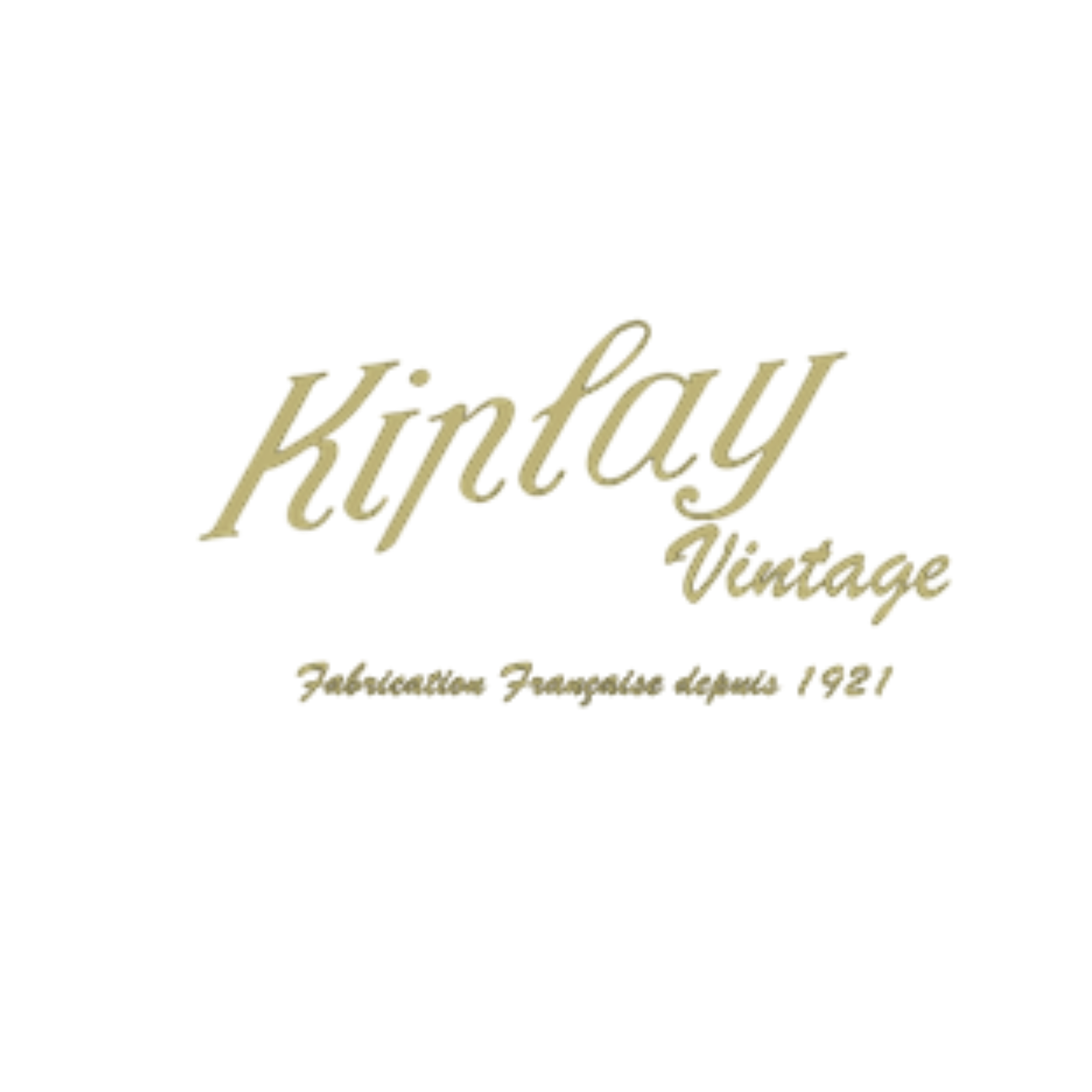 marque KIPLAY en doré sur fon blanc