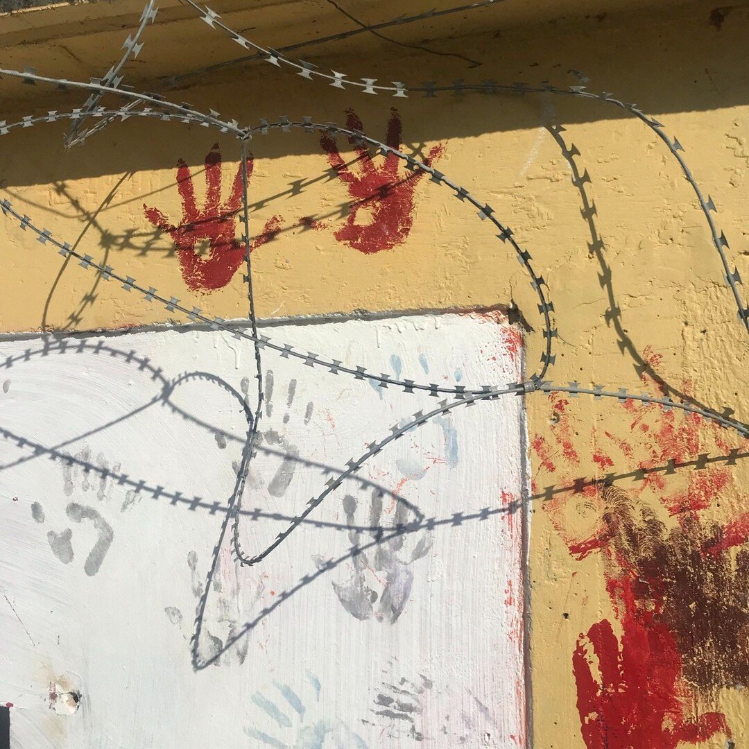The walls of Moria camp, which burned in 2022. The island of Lesvos is one of the sandboxes in which the EU experiments with high-risk migration control technologies.

📚 Read more: https://www.euractiv.com/section/digital/opinion/moria-2-0-the-eus-s