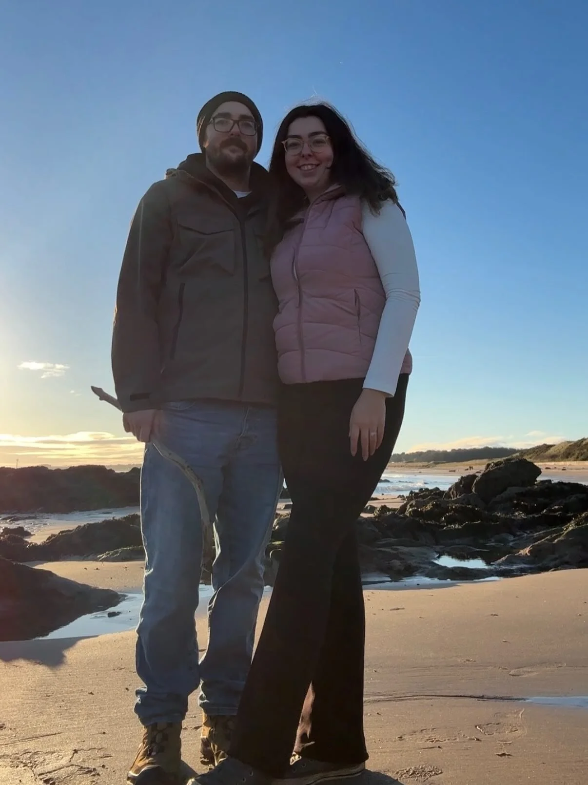 Our first time in Fife! 
1. Little sunset walk at leven beach 💕
2. So peaceful 
3. ❤️
4. A very cold beach sunrise 
5. 🌅 
6. 🎀
7. We need to take more selfies together 
8. Chris&rsquo; ep comes out soon 
9. Lady&rsquo;s tower had such pretty views