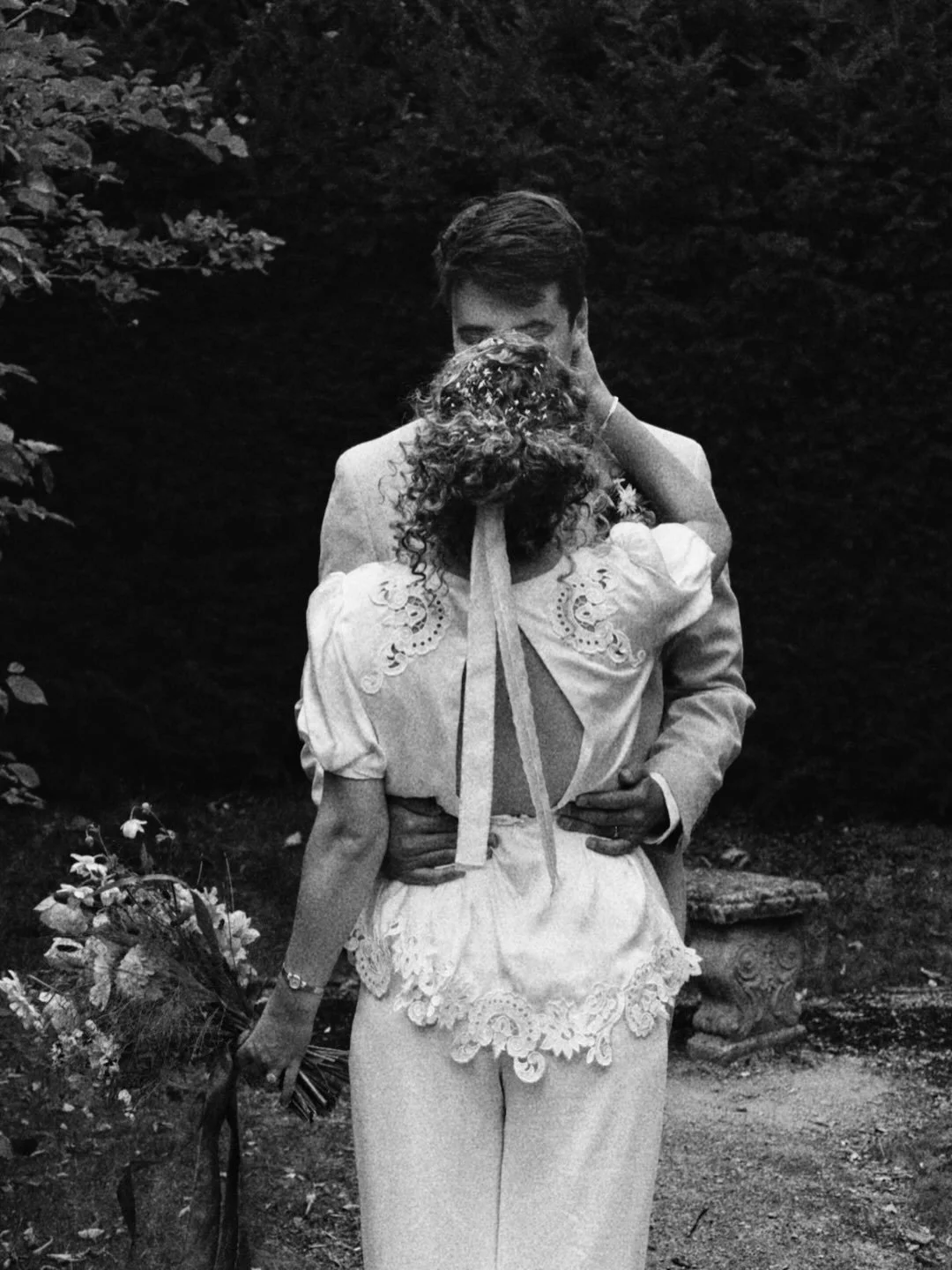 Legally wed, one year on 🕊️b&amp;w moments in a mix of film and digital, from our perfect intimate celebration, filled with love, personal details, florals and silk ✨