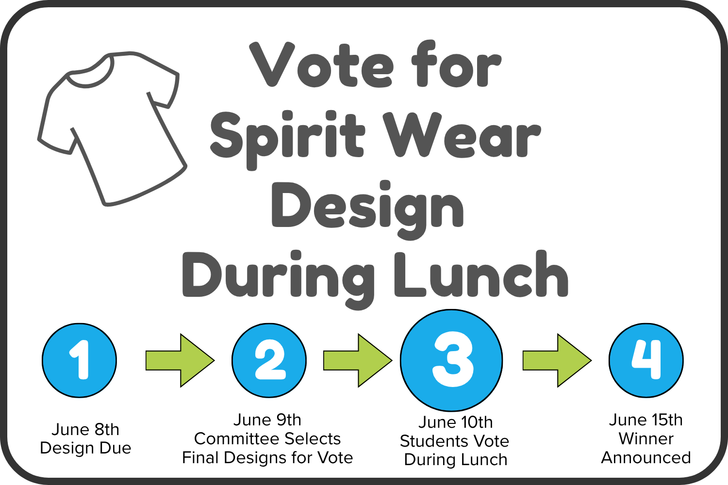 Vote for your favorite Spirit Wear Design