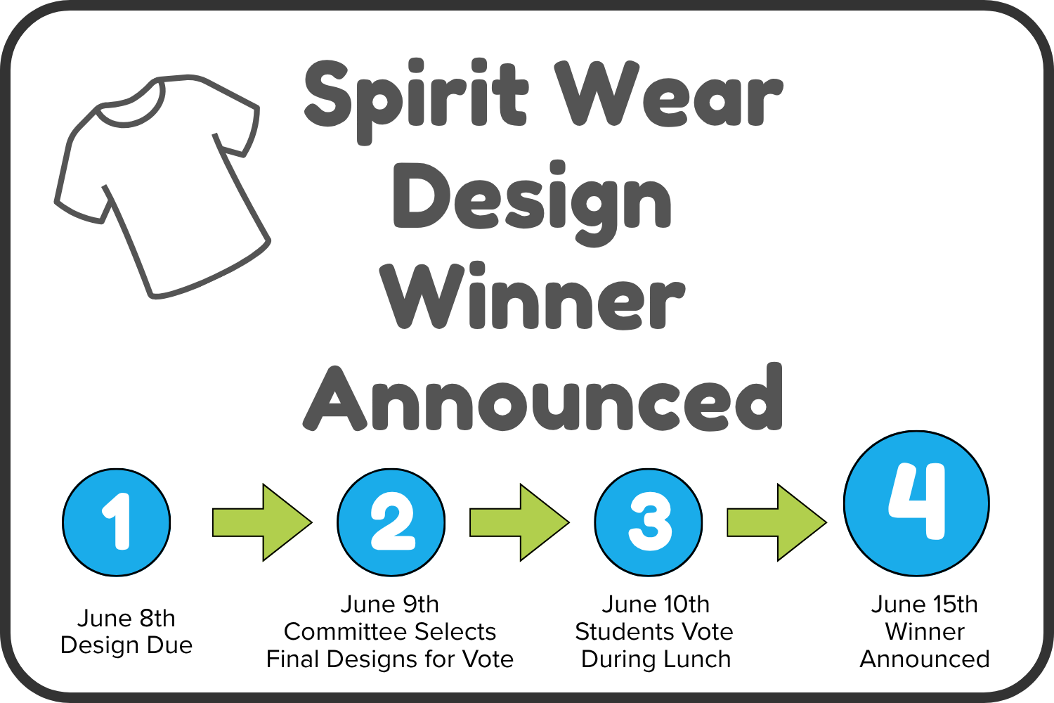Spirit Wear Design Winner Announced