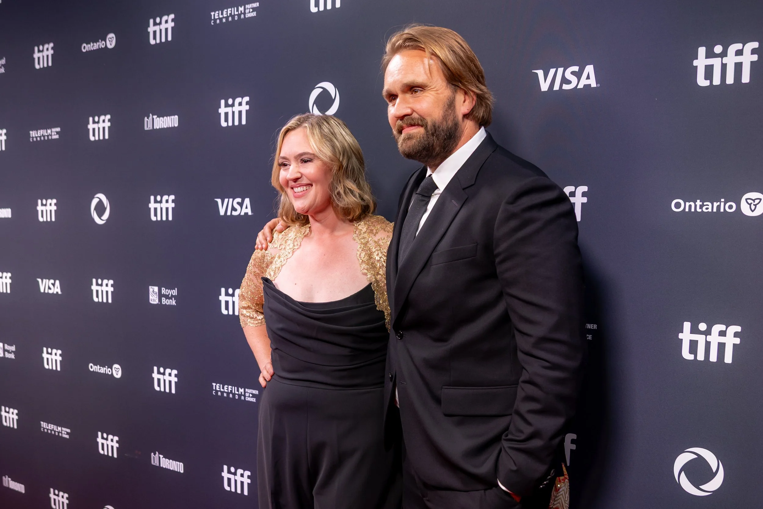 John Candy’s children, Jennifer and Christopher Candy attend the world premiere of "John Candy: I Like Me" during the 2025 Toronto International Film Festival at Roy Thomson Hall on September 4, 2025, in Toronto, Ontario.