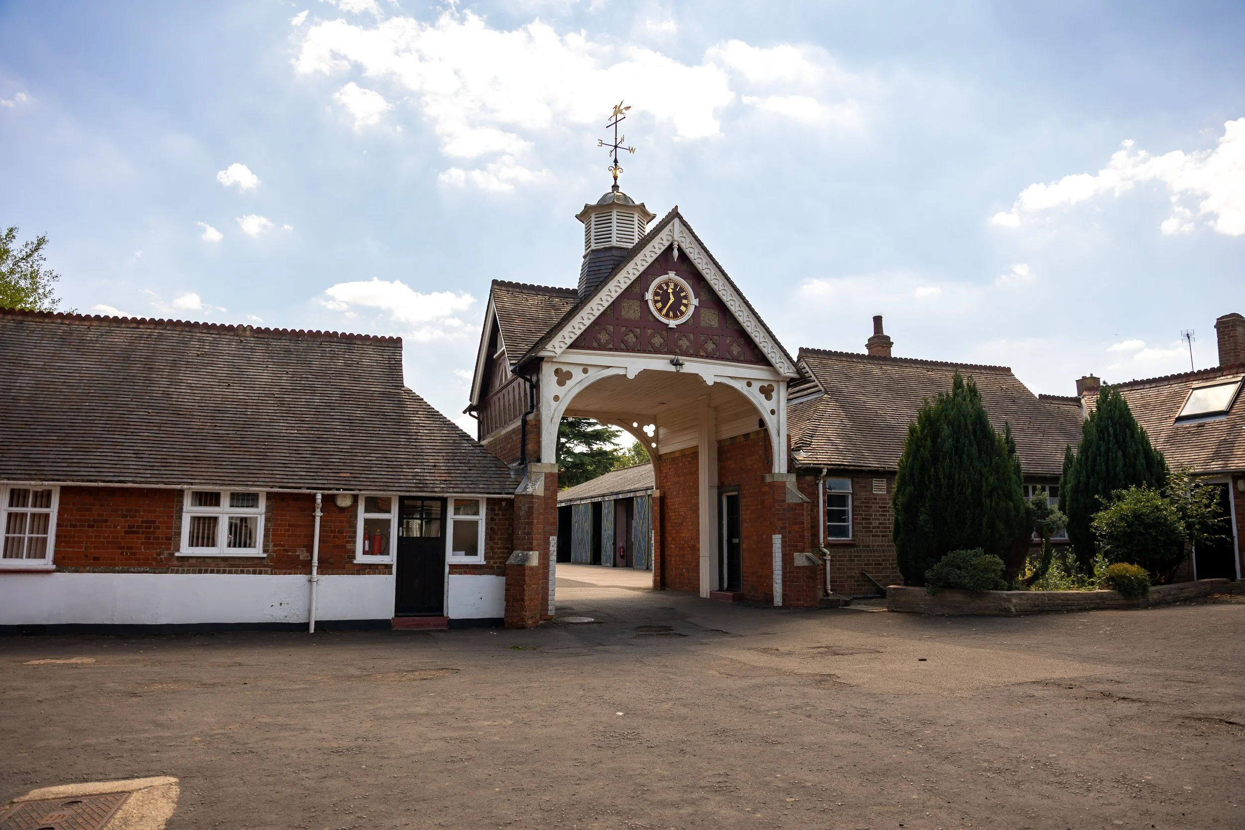  Archway connecting the garages and stableyard on the north side of the park. (Marina Black Media) 