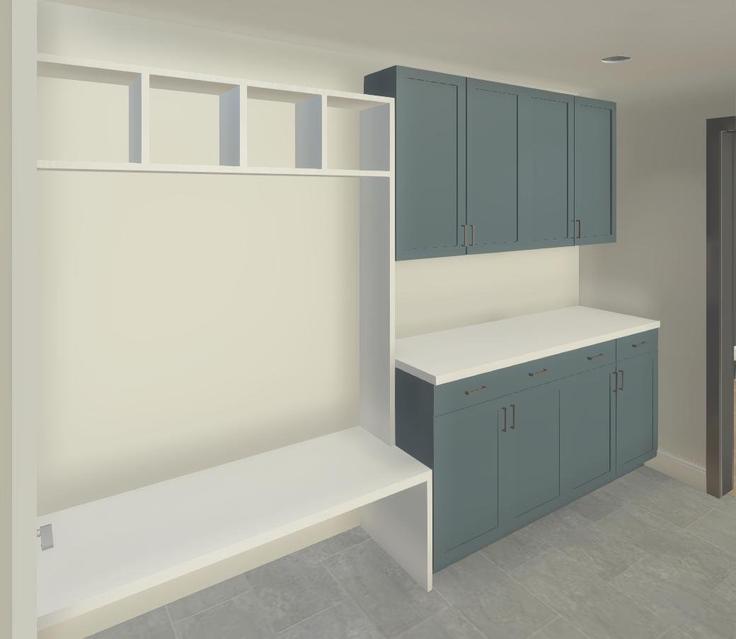 One-story and two-story addition mudroom