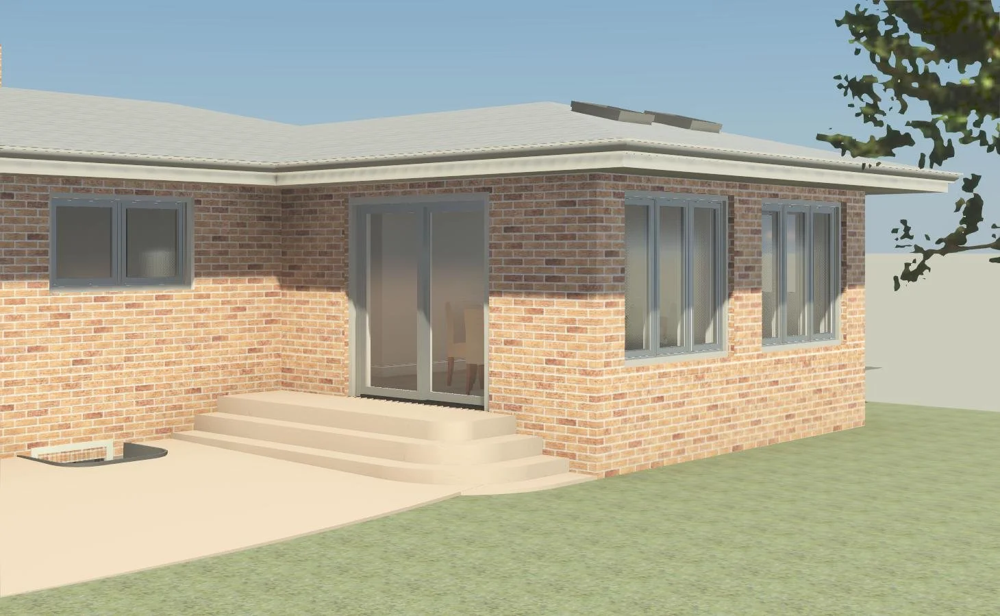 Single-story addition exterior